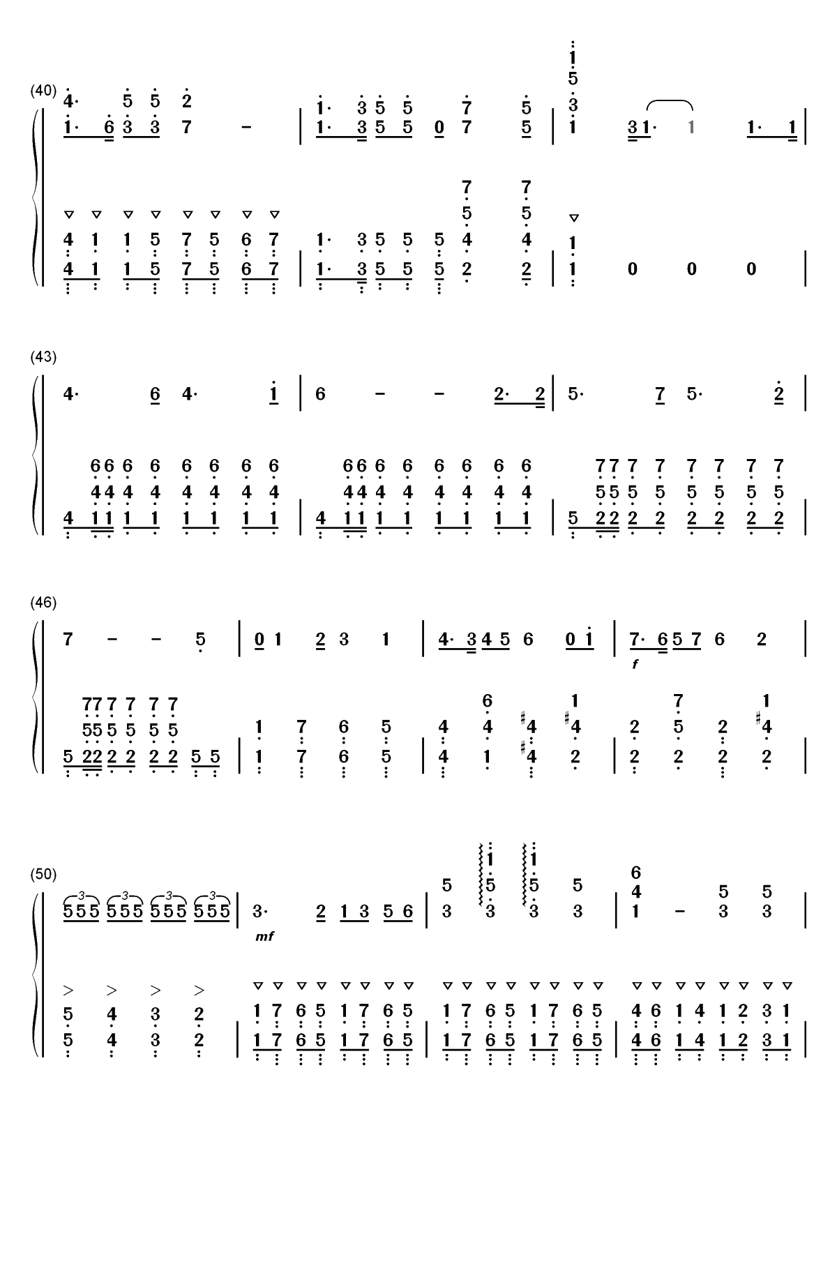 ウルトラセブンの歌-赛文奥特曼主题曲双手简谱预览4