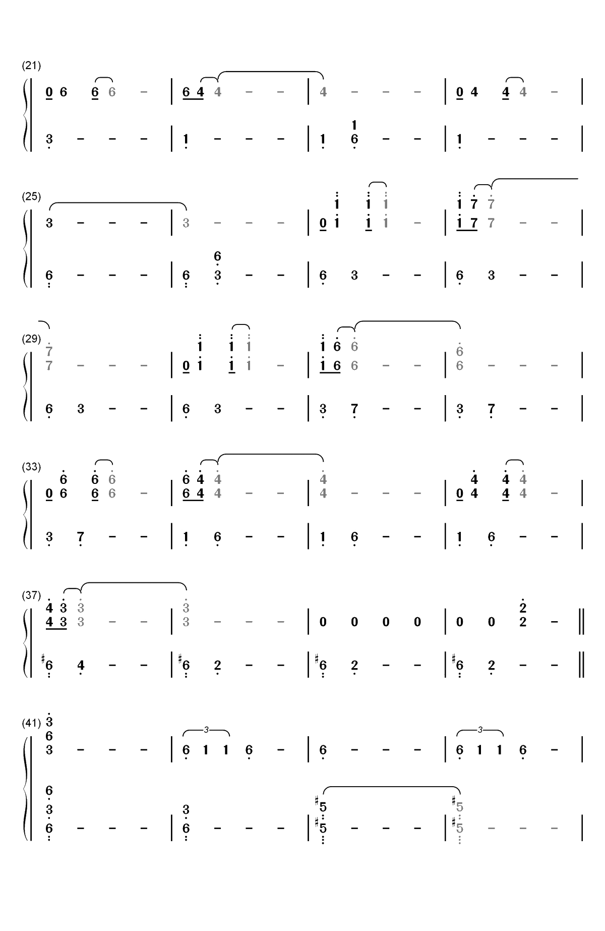 The Night King-权力的游戏第八季OST双手简谱预览2
