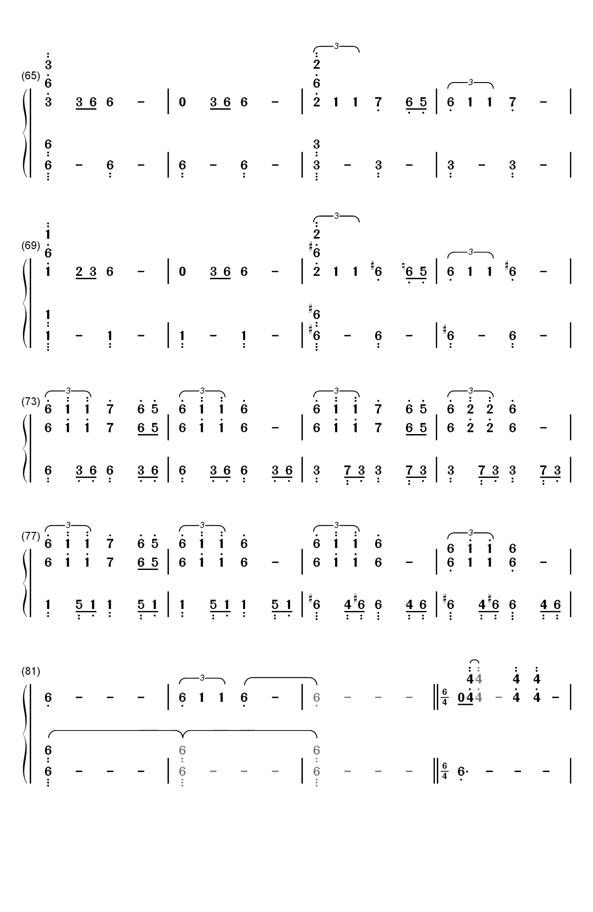 The Night King-权力的游戏第八季OST双手简谱预览4