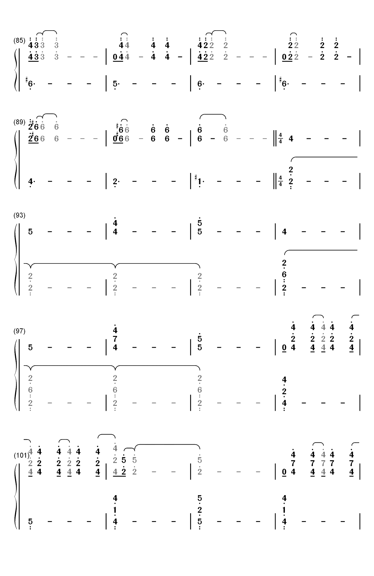 The Night King-权力的游戏第八季OST双手简谱预览5