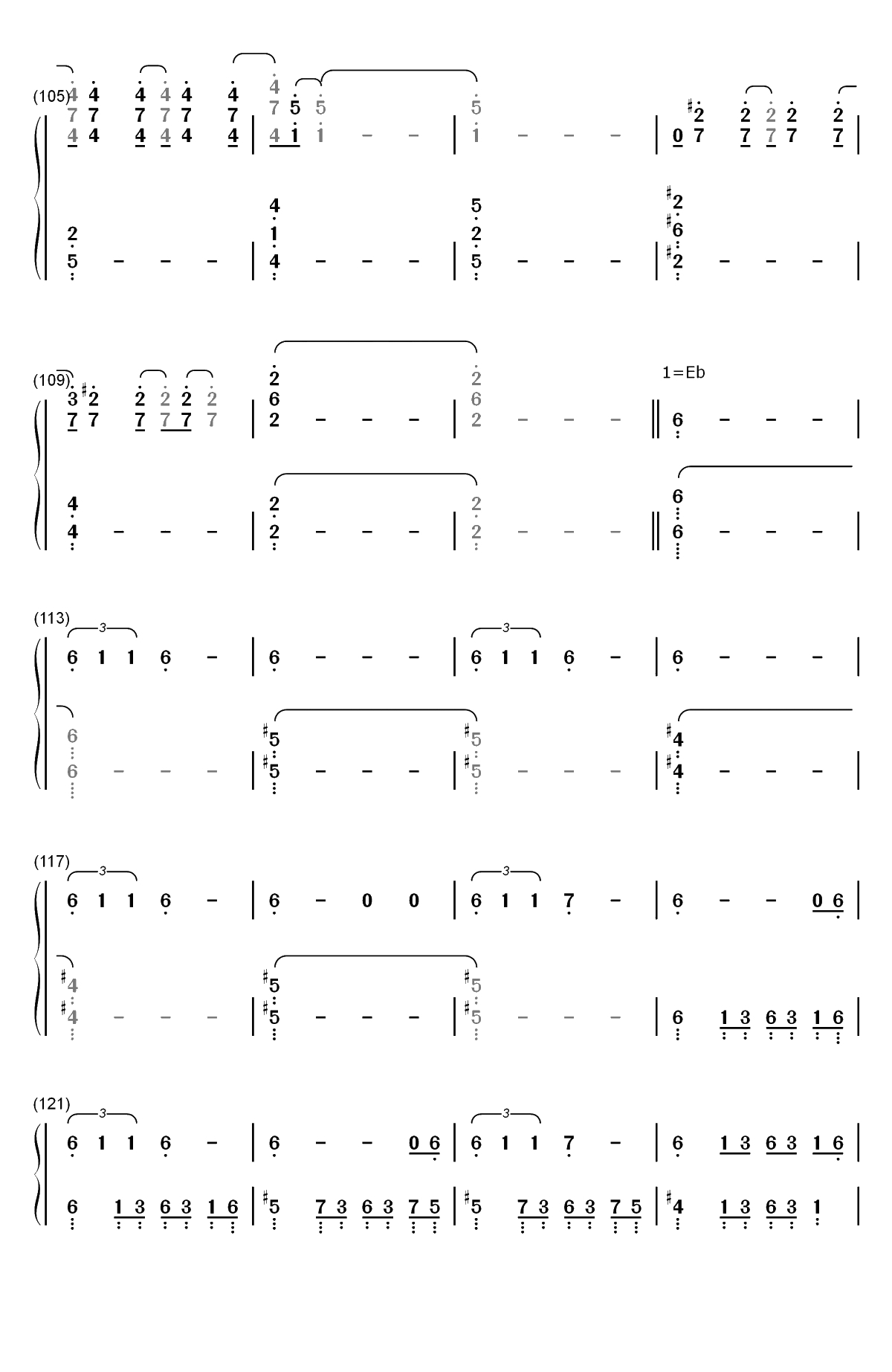 The Night King-权力的游戏第八季OST双手简谱预览6