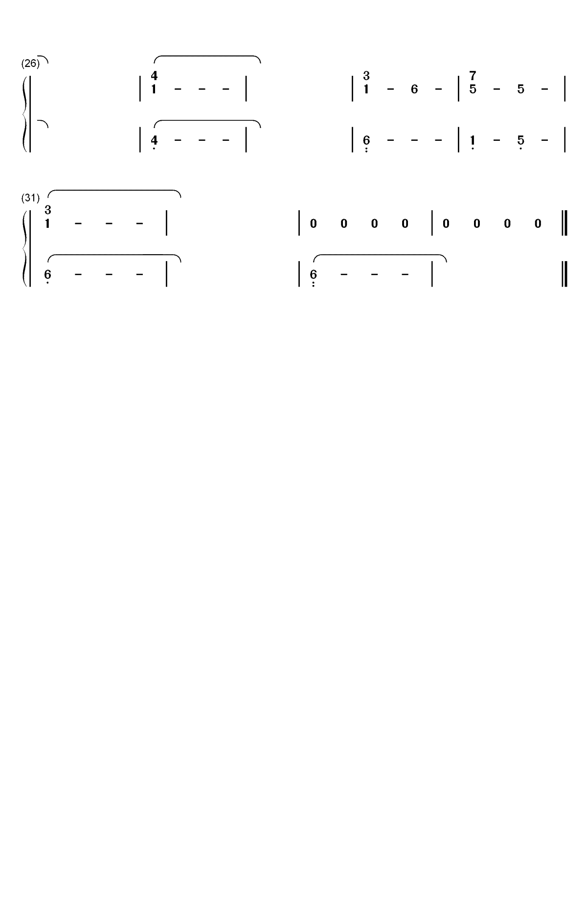 Aint No Sunshine-伴奏谱双手简谱预览2