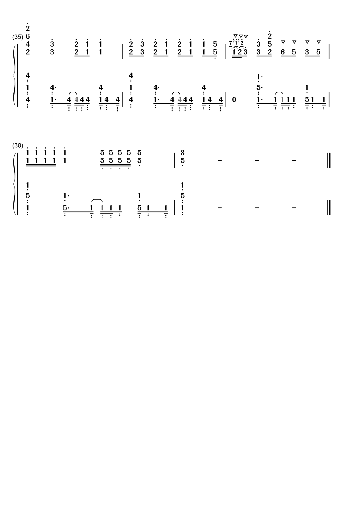 Mine-Bazzi双手简谱预览3