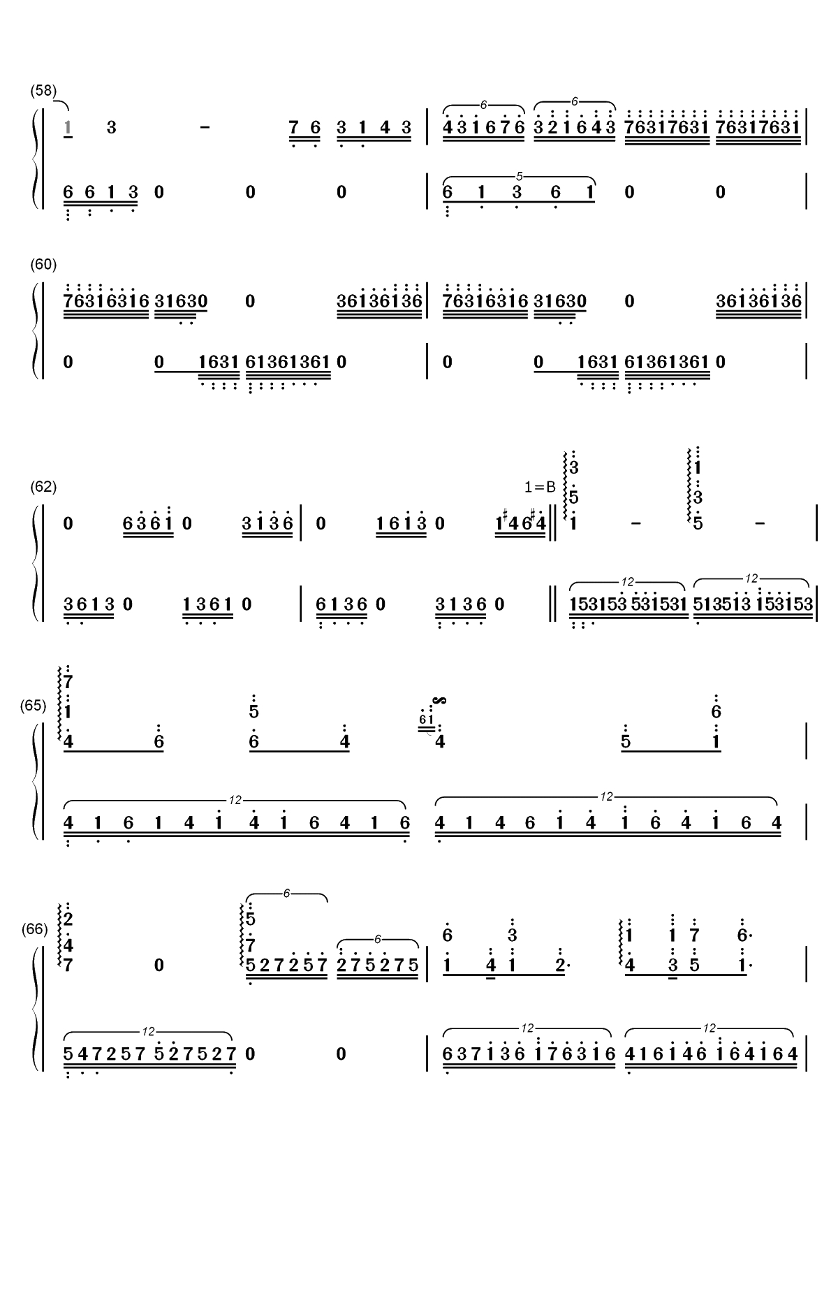薛之谦经典歌曲串烧双手简谱预览4