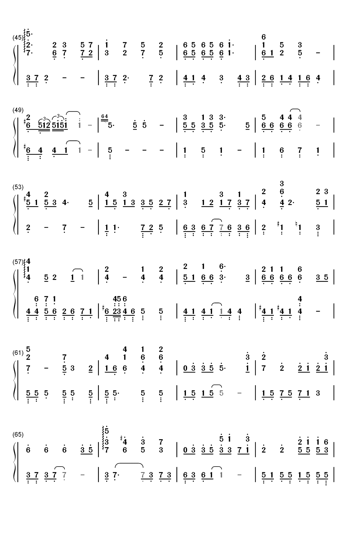 善男信女-萧敬腾双手简谱预览3