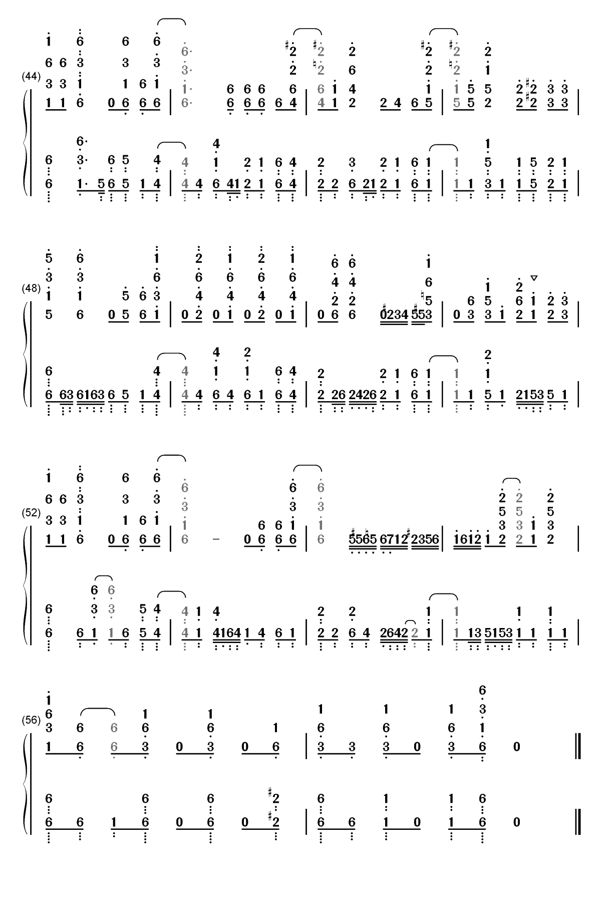 The Other Side Of The Wall-Princess Principal OP双手简谱预览5