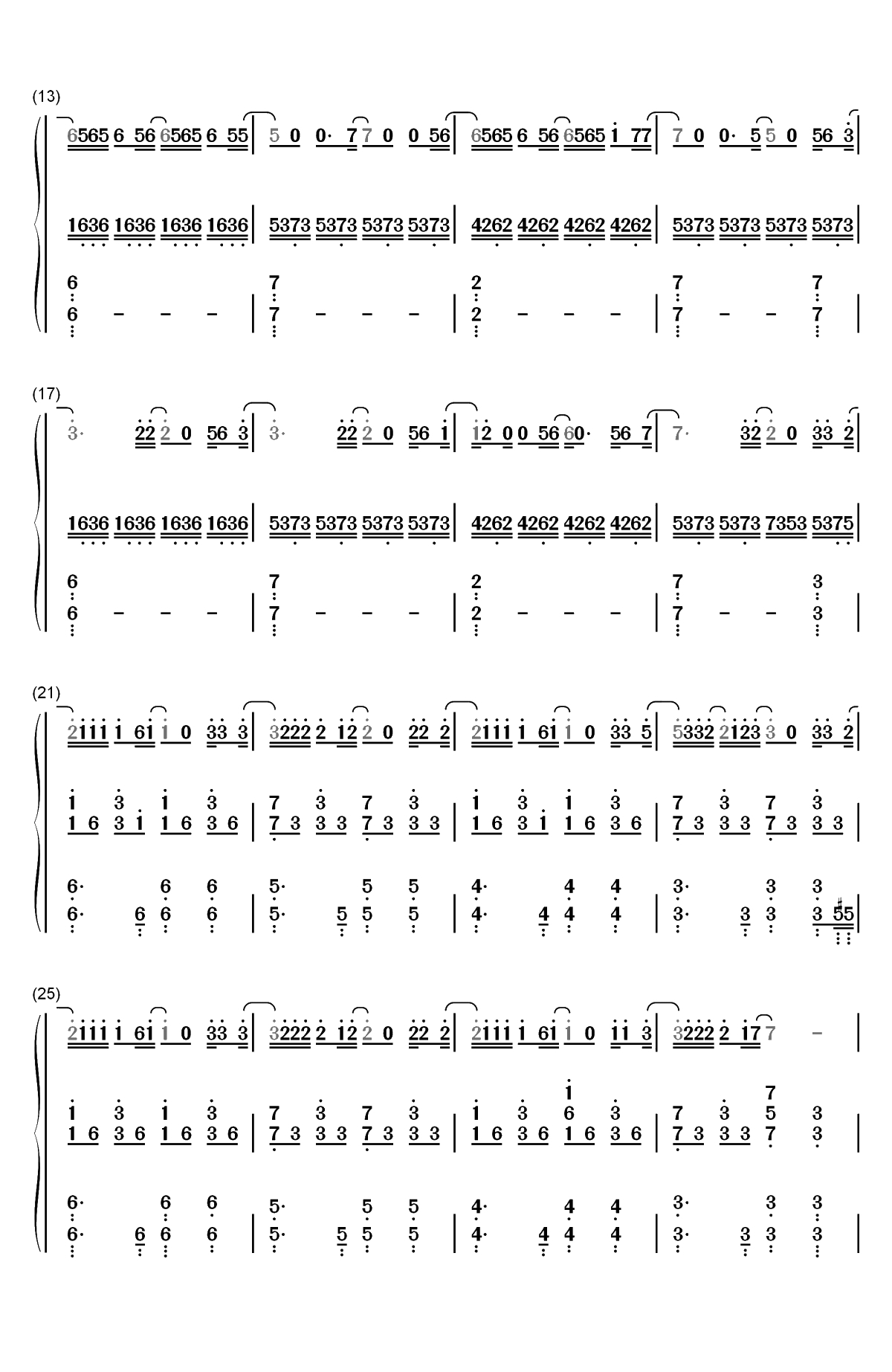 怎么说我不爱你-萧敬腾双手简谱预览2