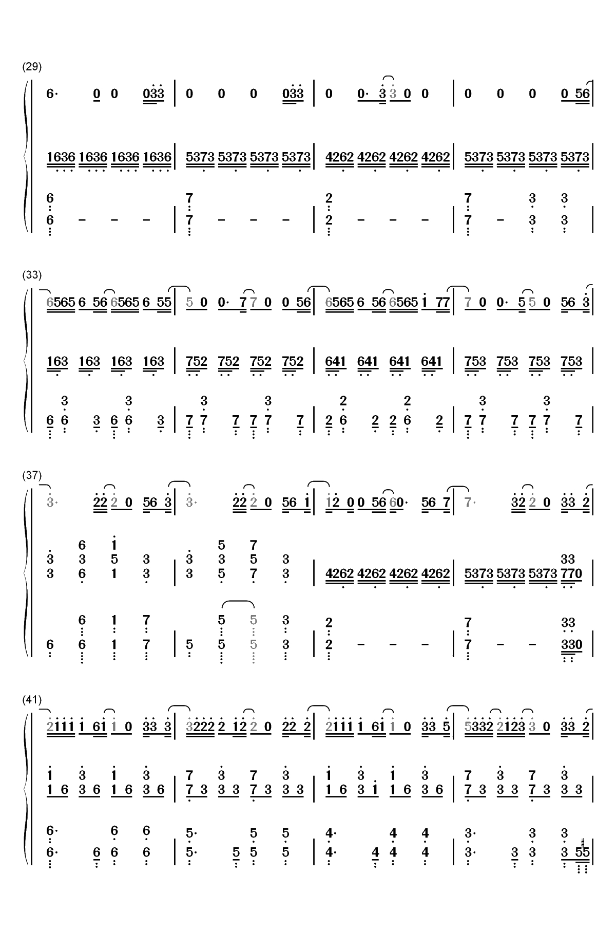 怎么说我不爱你-萧敬腾双手简谱预览3