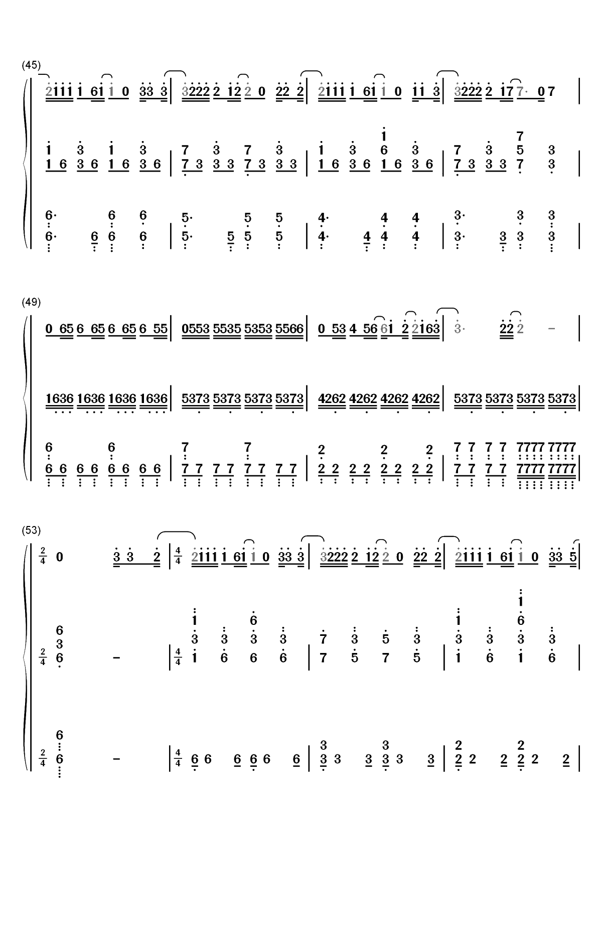 怎么说我不爱你-萧敬腾双手简谱预览4