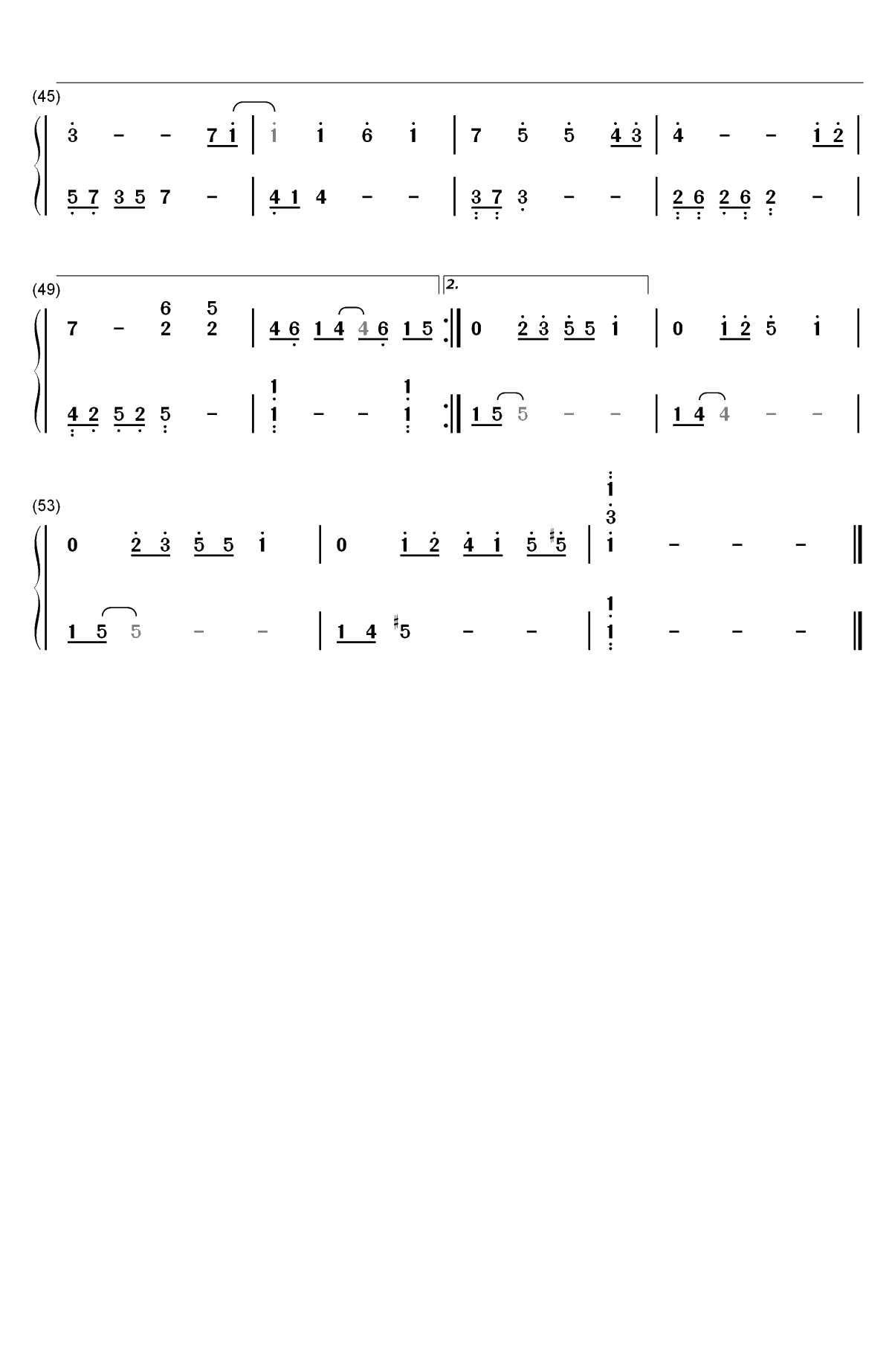 她说-简单版-林俊杰双手简谱预览3