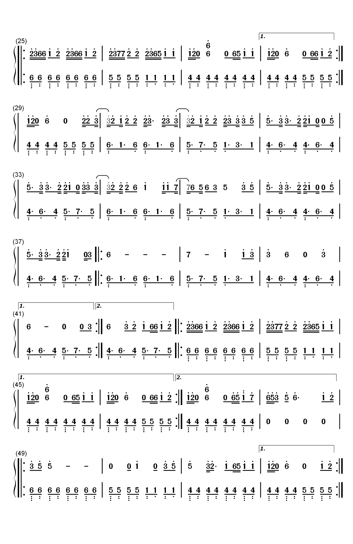 Rescue Me-OneRepublic双手简谱预览2