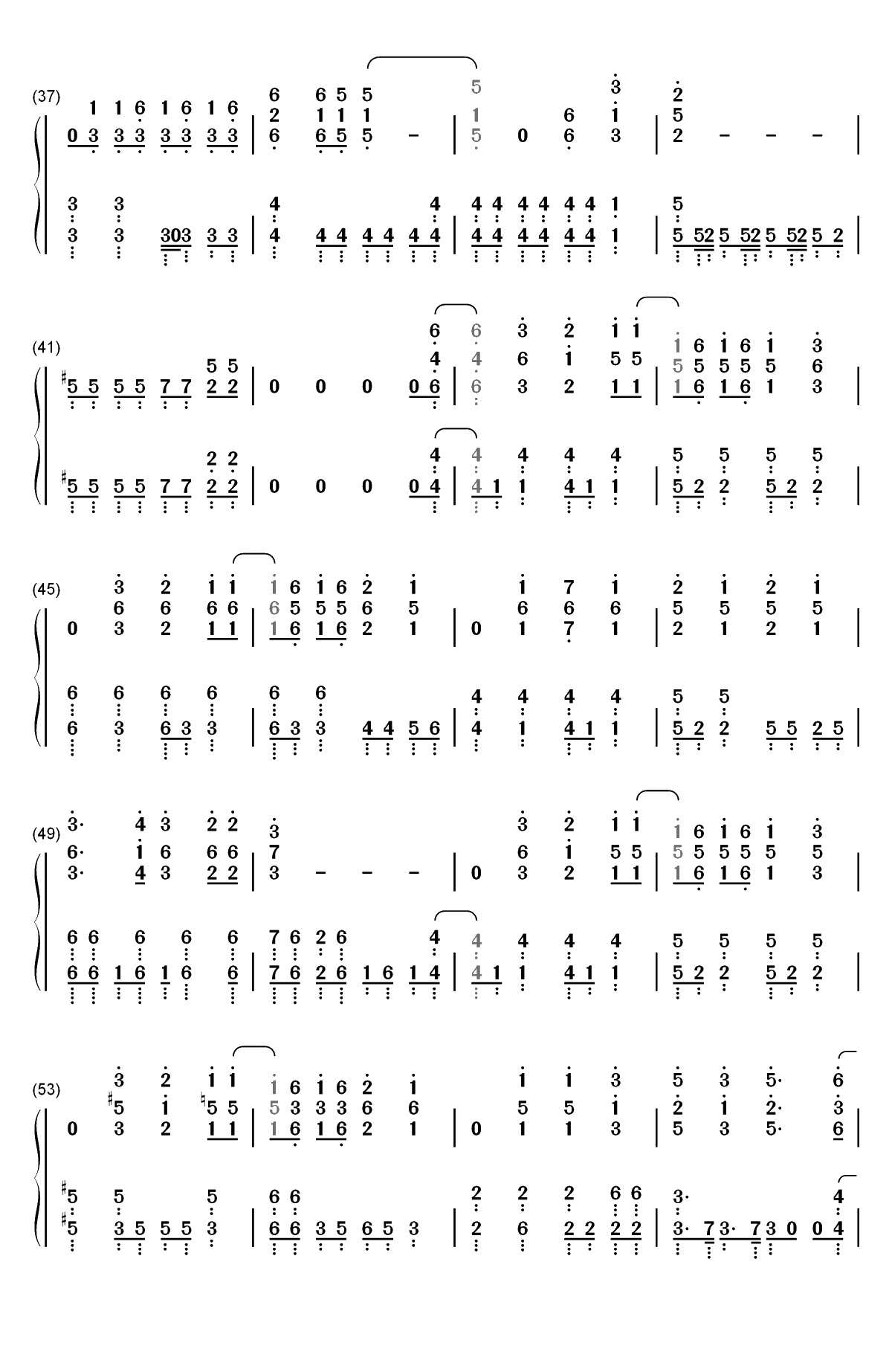 NO-LIMIT-妖精的尾巴 Final Series OP双手简谱预览3