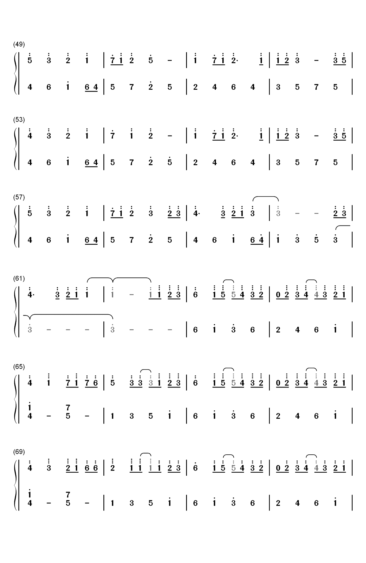 アイネクライネ-米津玄师双手简谱预览3
