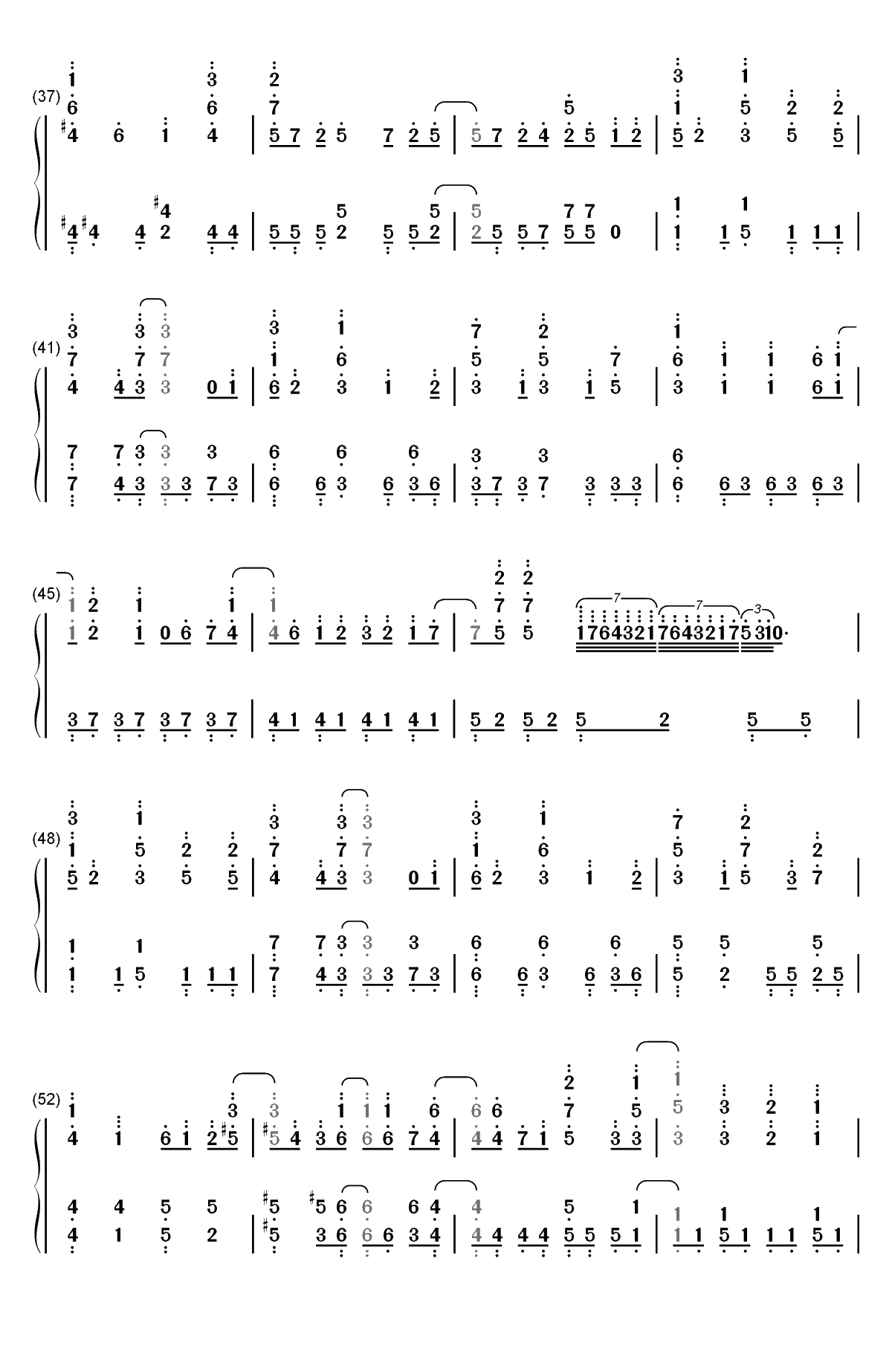 アルティメット☆MAGIC-贤者之孙OP双手简谱预览3