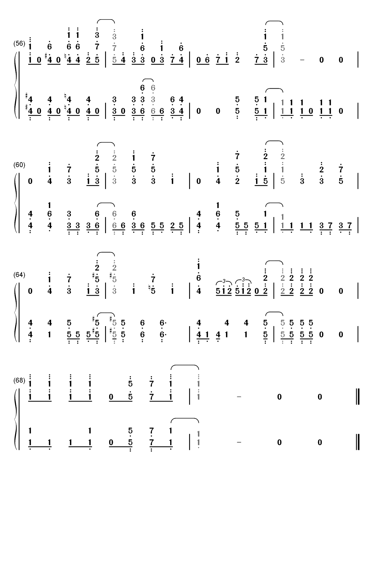 アルティメット☆MAGIC-贤者之孙OP双手简谱预览4