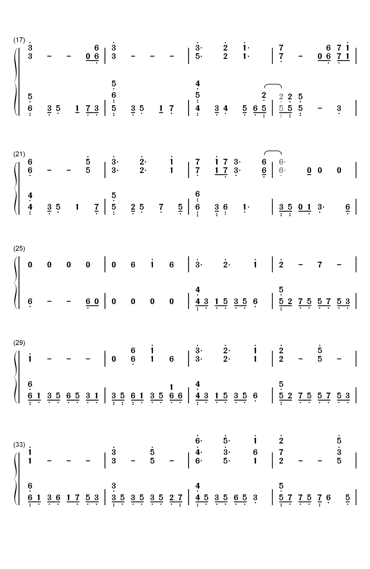 Cocoon-三角迷踪插曲双手简谱预览2