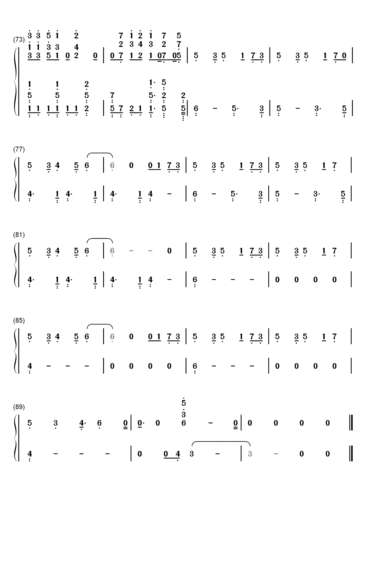 Cocoon-三角迷踪插曲双手简谱预览5