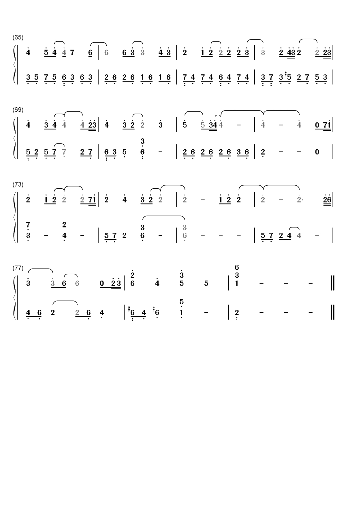 一眼瞬间-张惠妹和萧敬腾双手简谱预览4