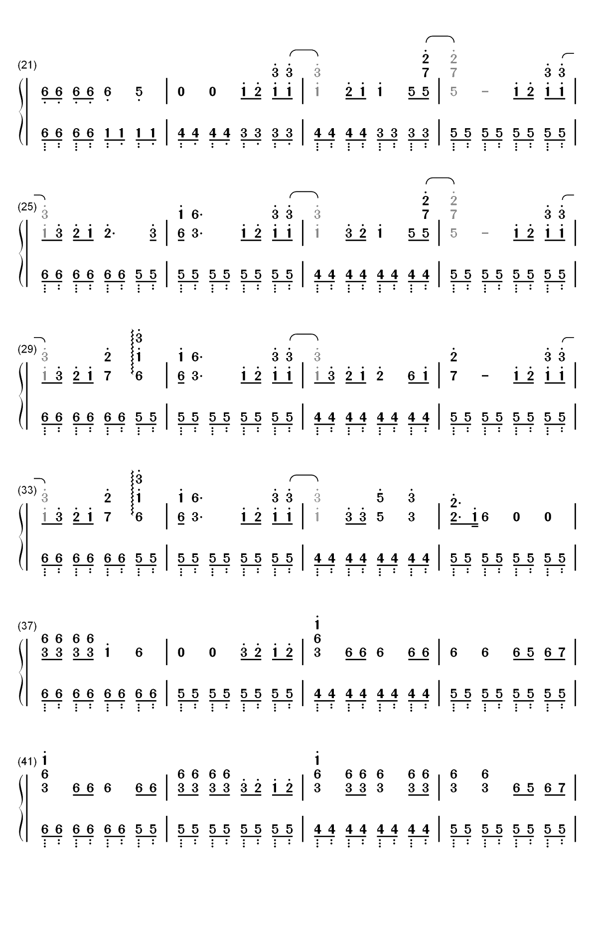 98K之歌-HandClap-极简好听-抖音爆火双手简谱预览2