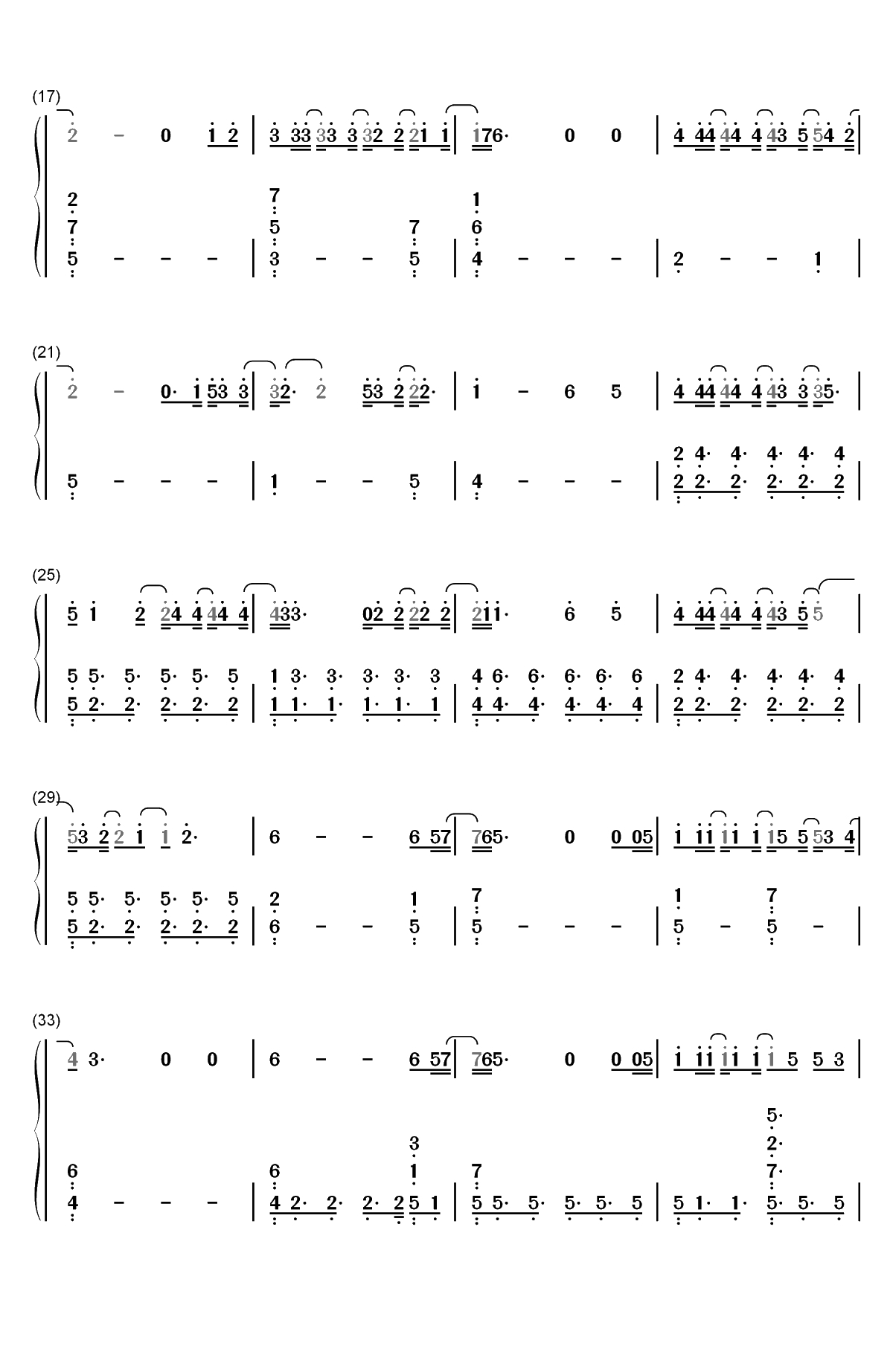 Too Late for Love-2019年欧洲歌唱大赛双手简谱预览2