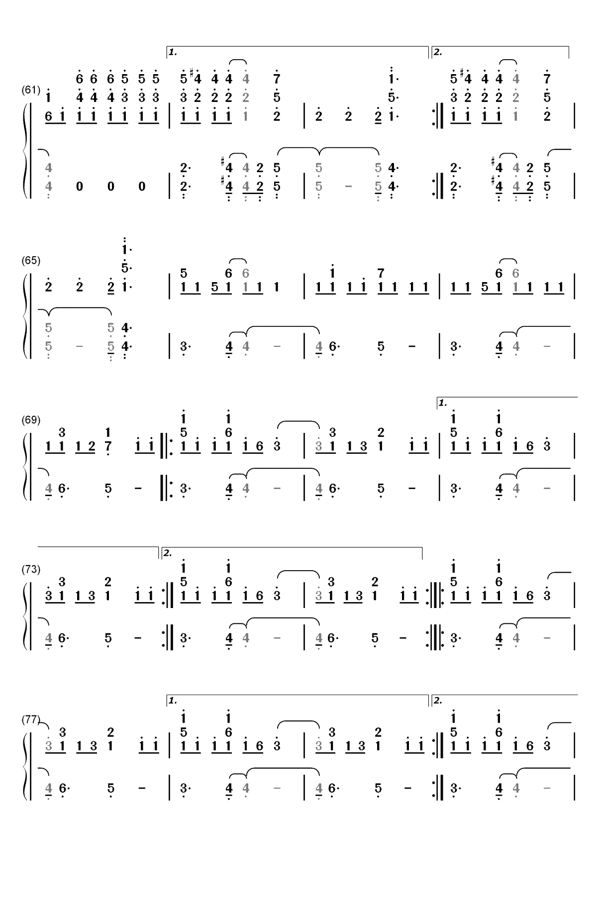 Rockstar-A Great Big World双手简谱预览4