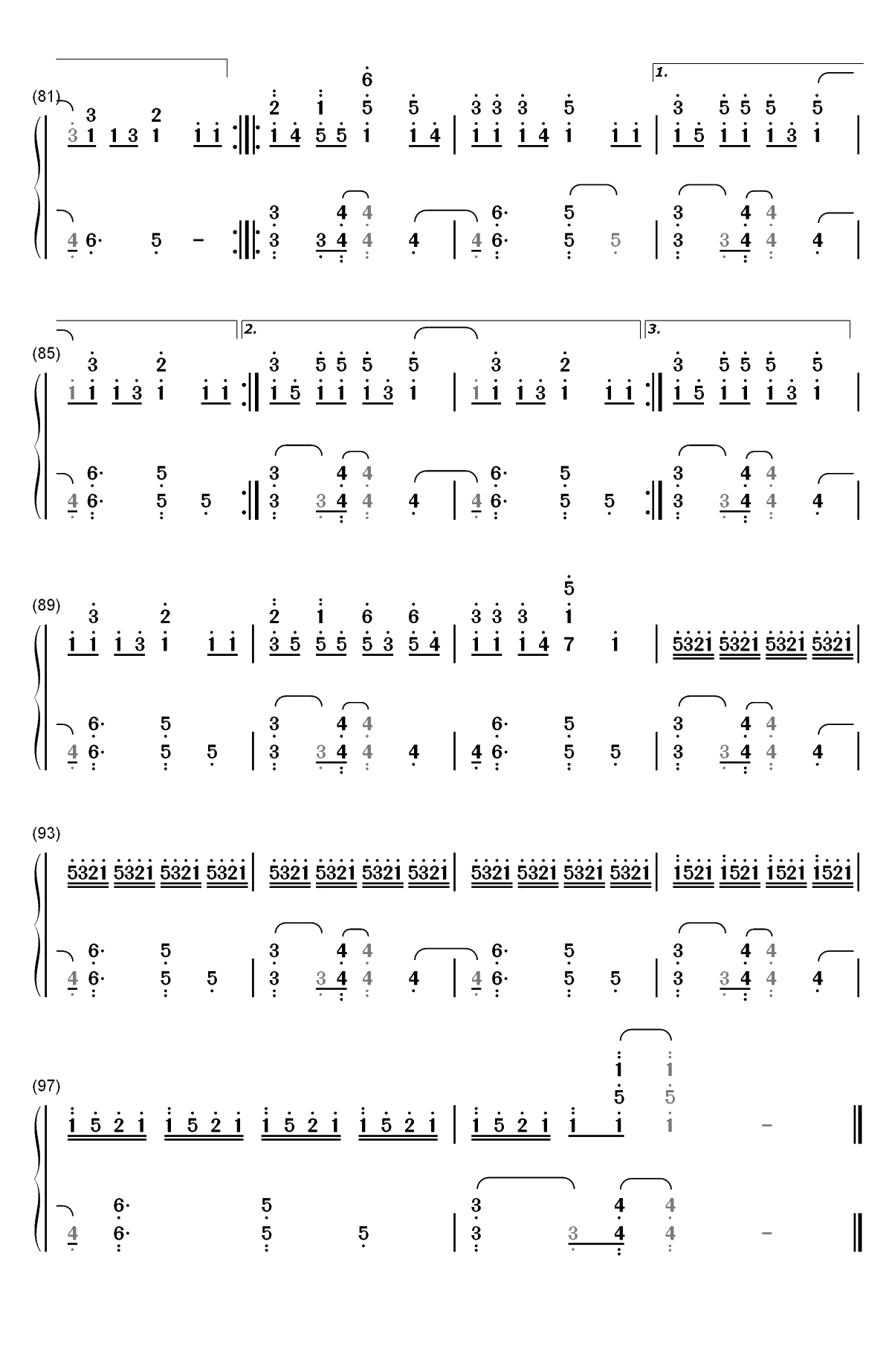 Rockstar-A Great Big World双手简谱预览5