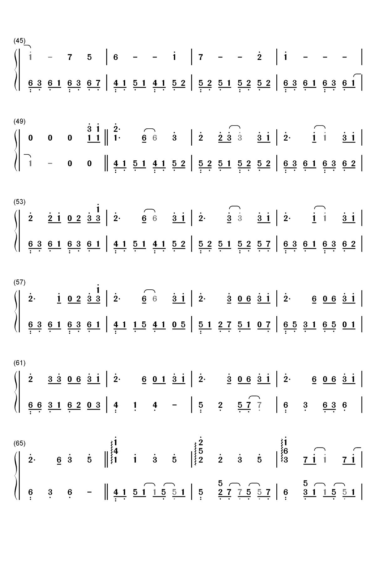 Take Me Hand-完美原声版双手简谱预览3