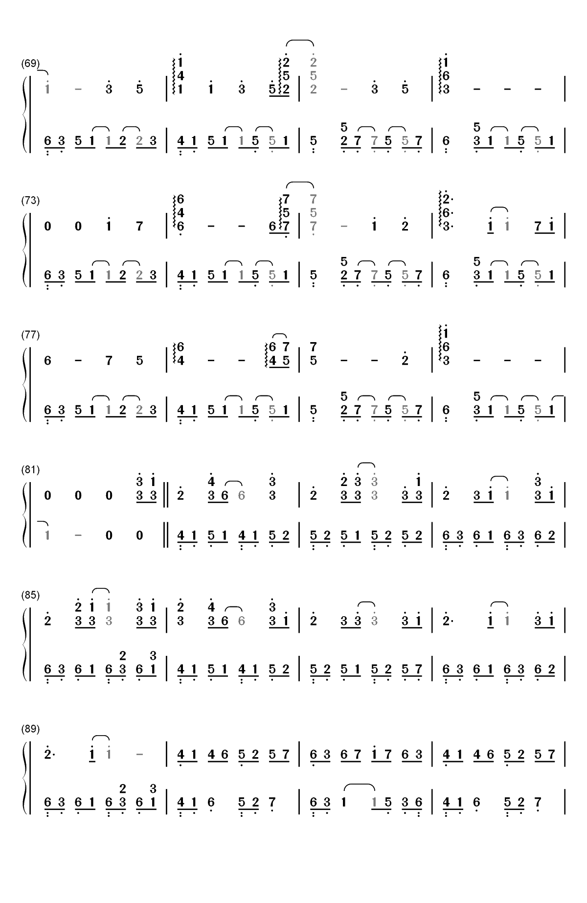 Take Me Hand-完美原声版双手简谱预览4