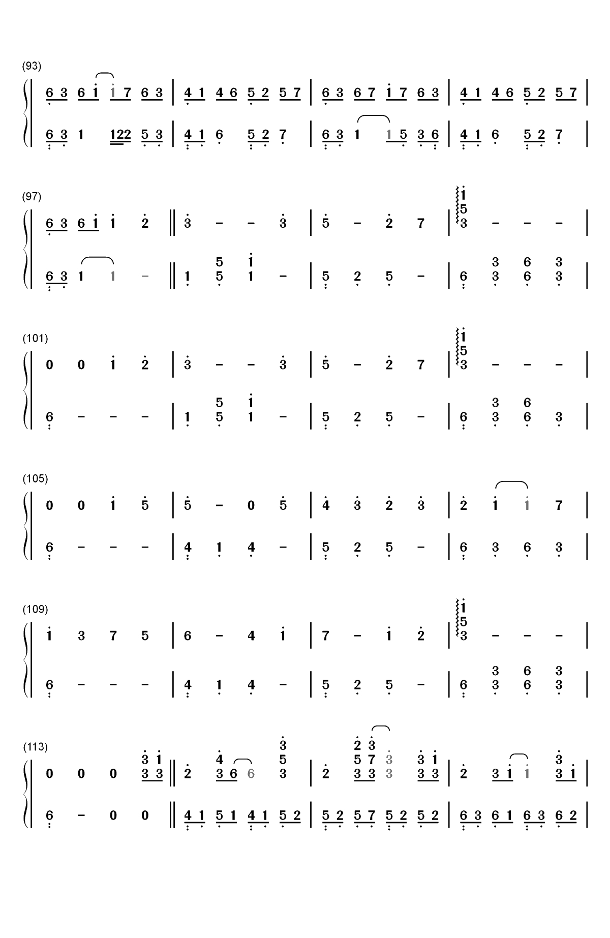 Take Me Hand-完美原声版双手简谱预览5