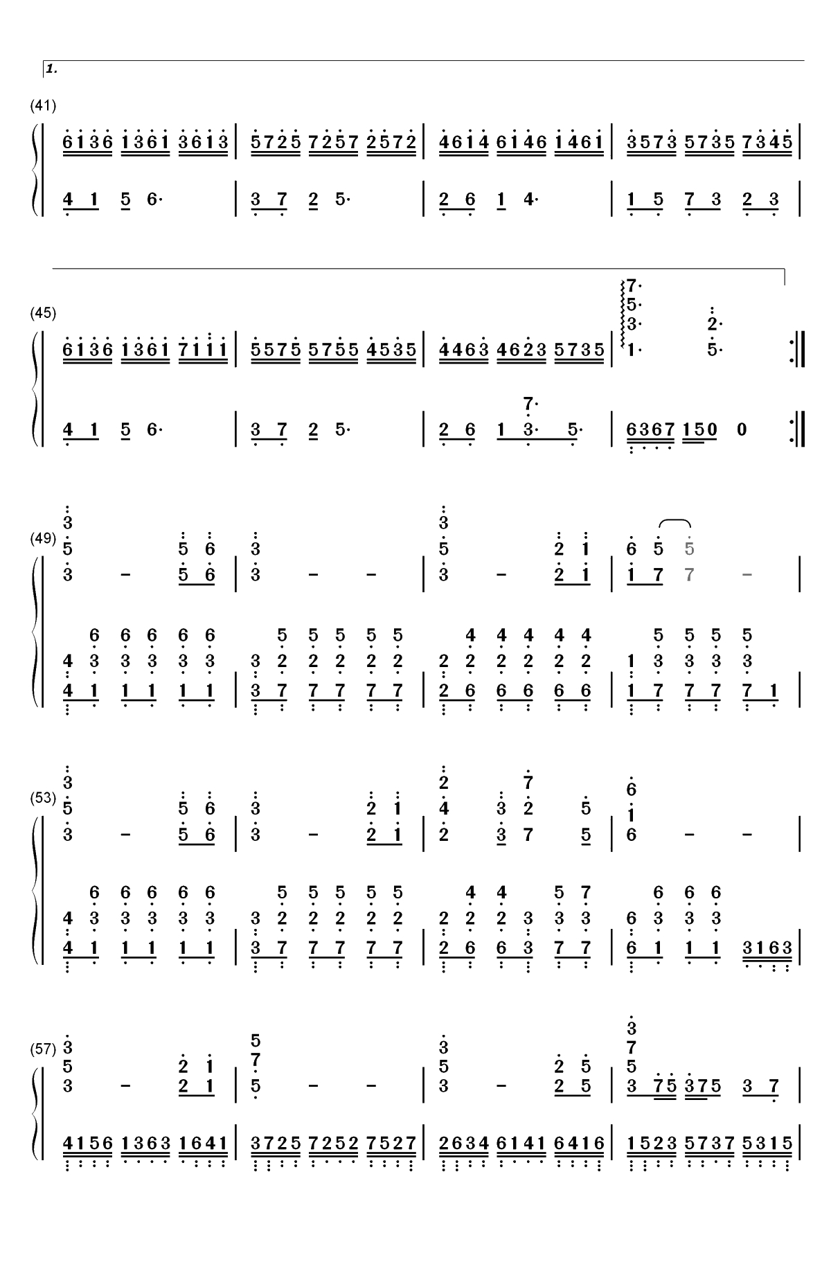 落梅笺-剑网3同人歌曲双手简谱预览3