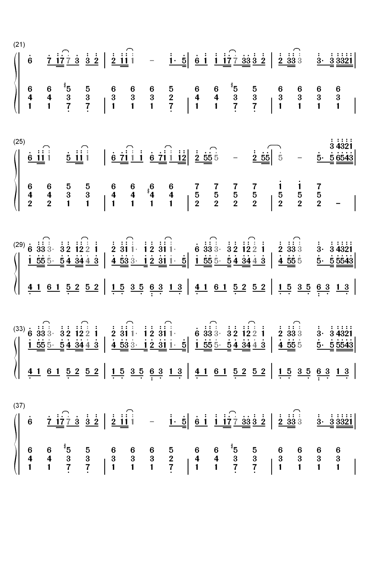 Meaningful Ways-Kondor双手简谱预览2