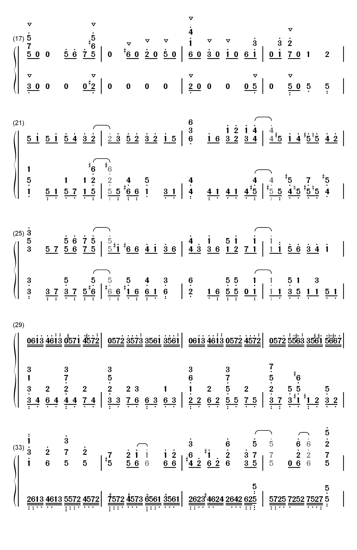 ボン♡キュッ♡ボンは彼のモノ♡-为什么老师会在这里OP双手简谱预览2