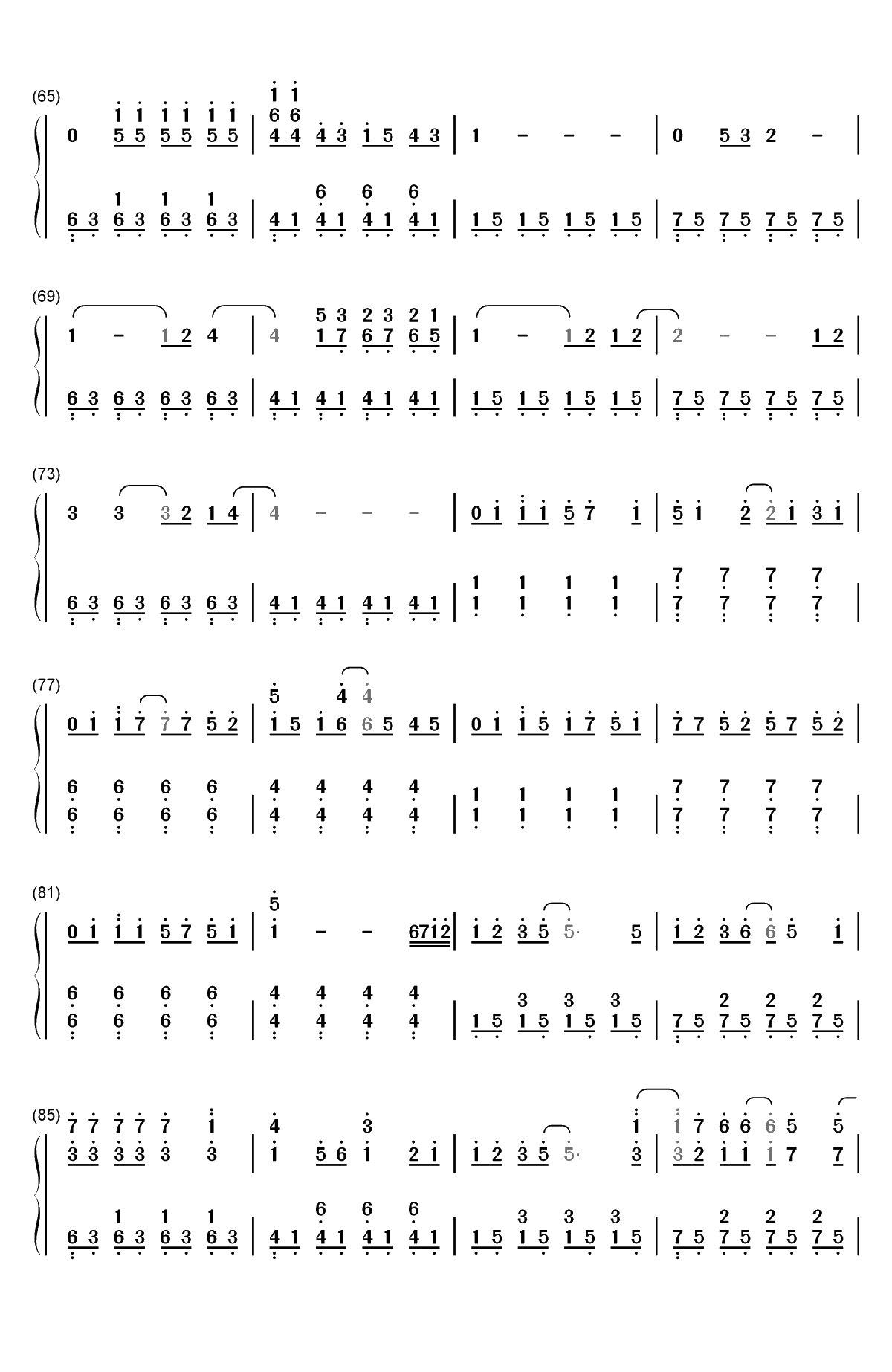 Because of You-The Piano Guys双手简谱预览4