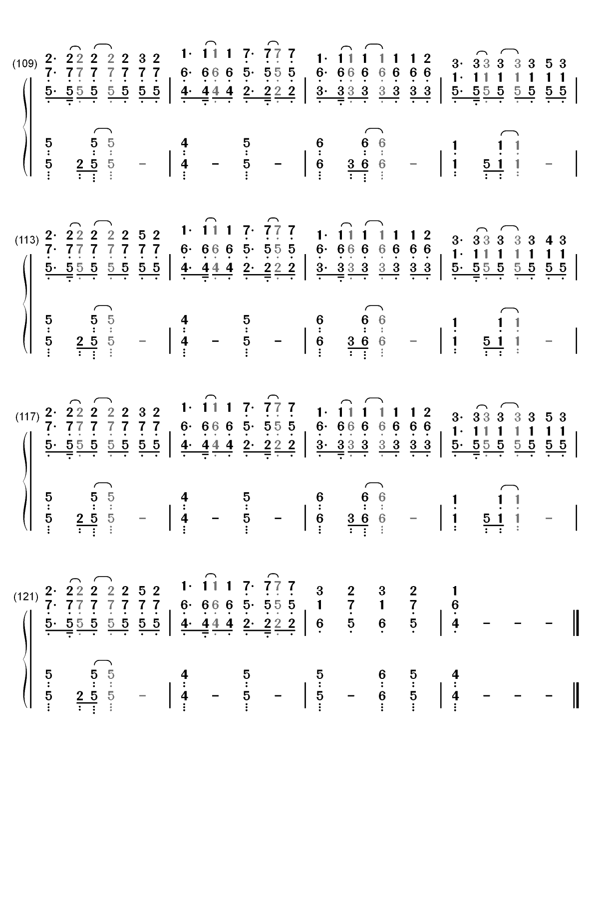 Because of You-The Piano Guys双手简谱预览6