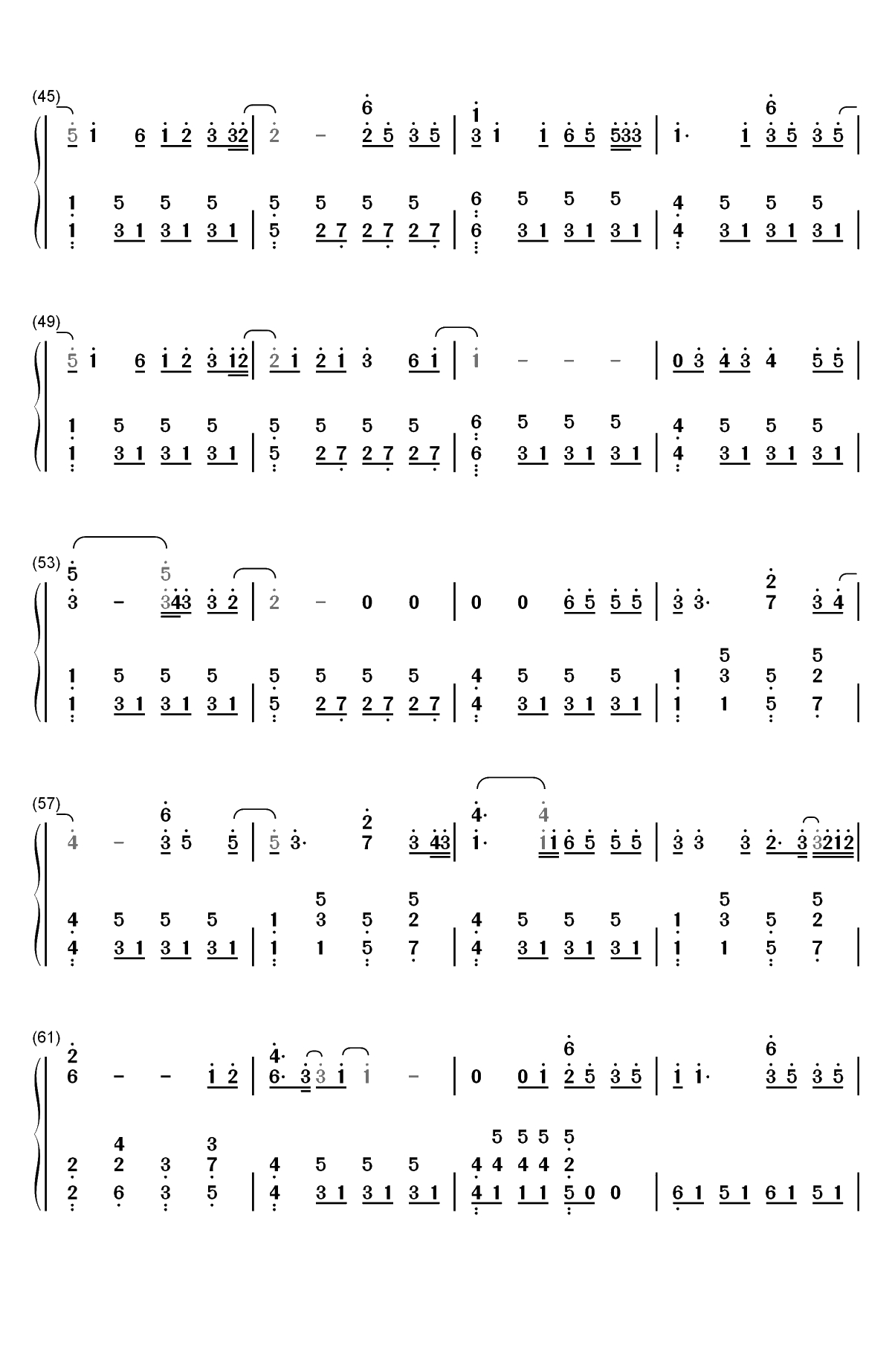Monsters-抖音热歌-爱你不止三千遍双手简谱预览3