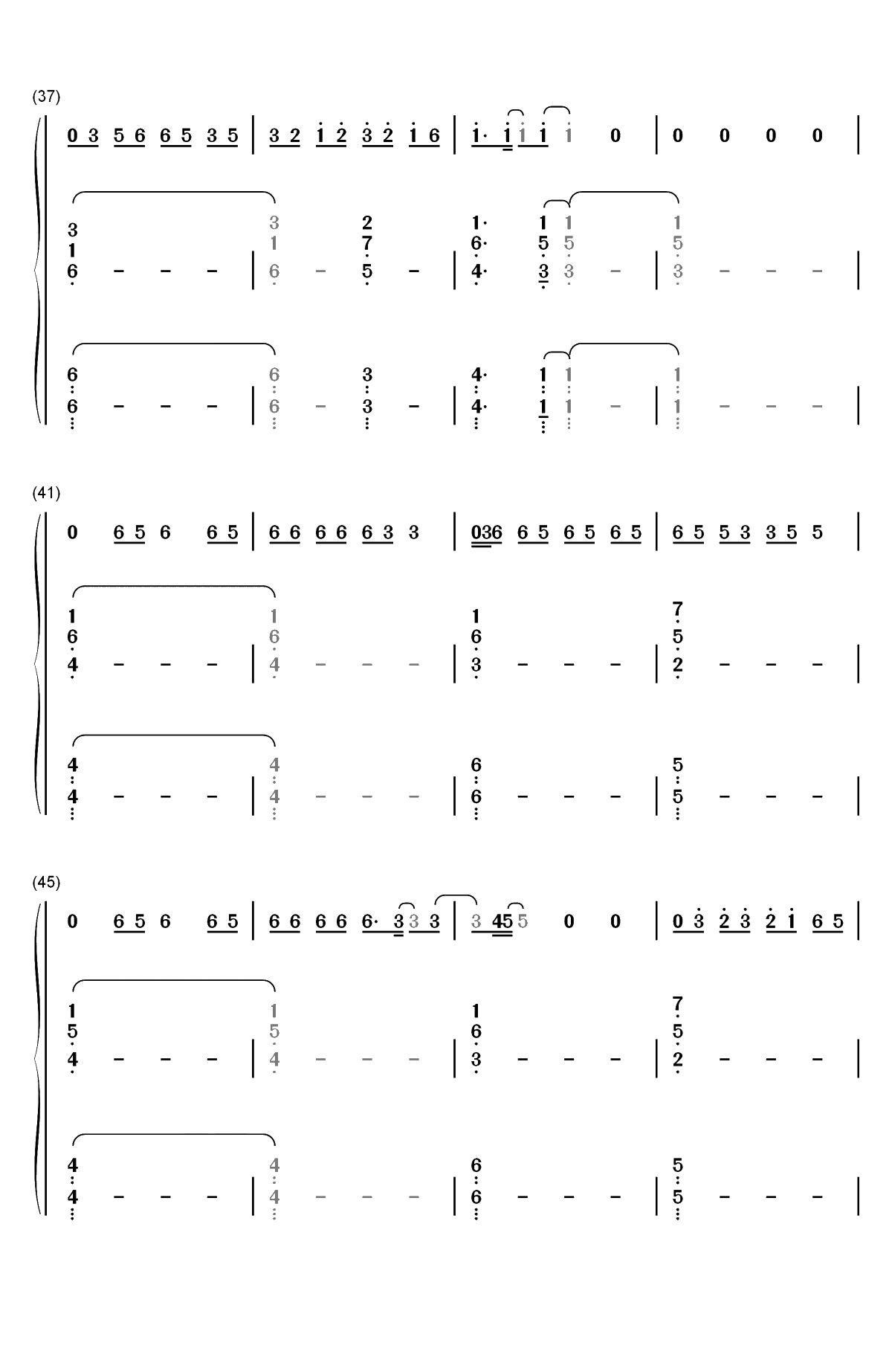Bruises-Lewis Capaldi双手简谱预览4