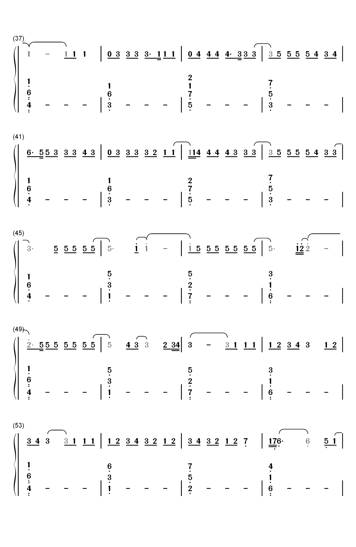 One-Lewis Capaldi双手简谱预览3