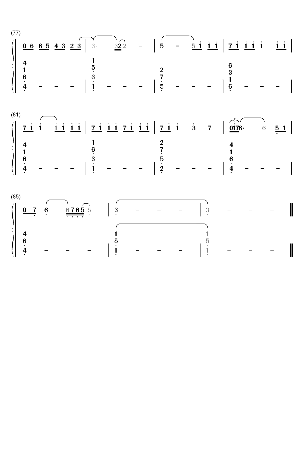 One-Lewis Capaldi双手简谱预览5