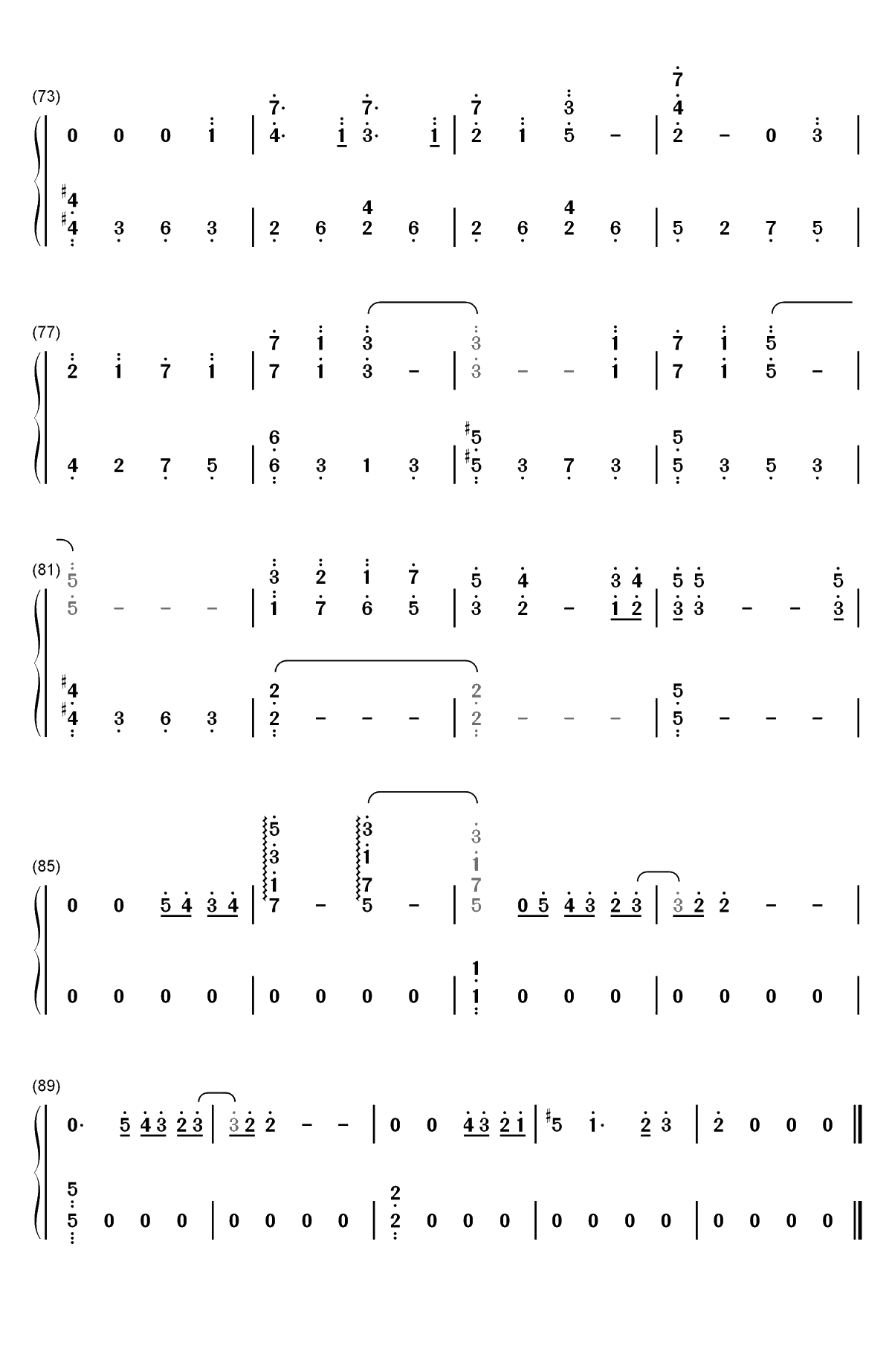 Xanny-Billie Eilish双手简谱预览5