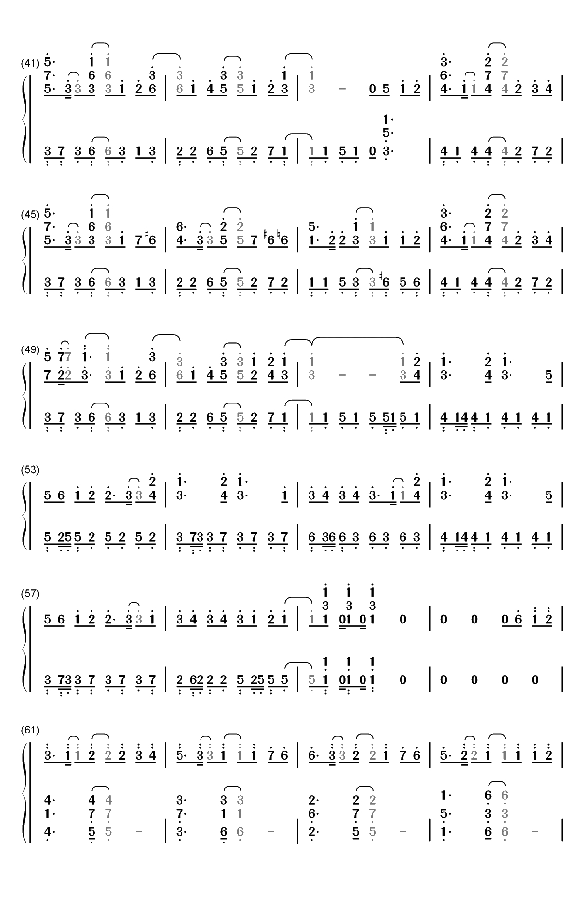 CocktaiL-Mafumafu-まふまふ双手简谱预览3