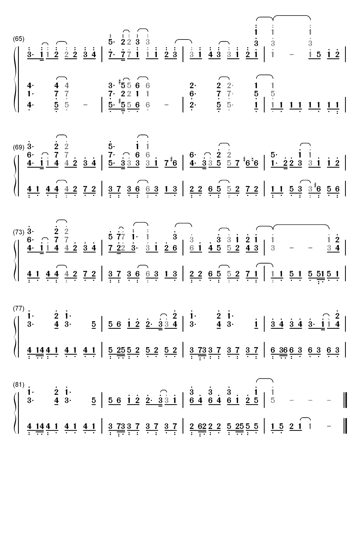 CocktaiL-Mafumafu-まふまふ双手简谱预览4