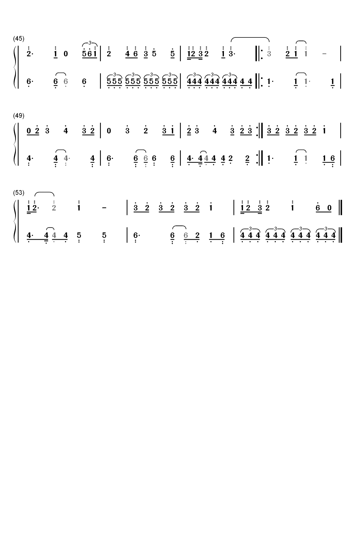 Joy-Bastille双手简谱预览3