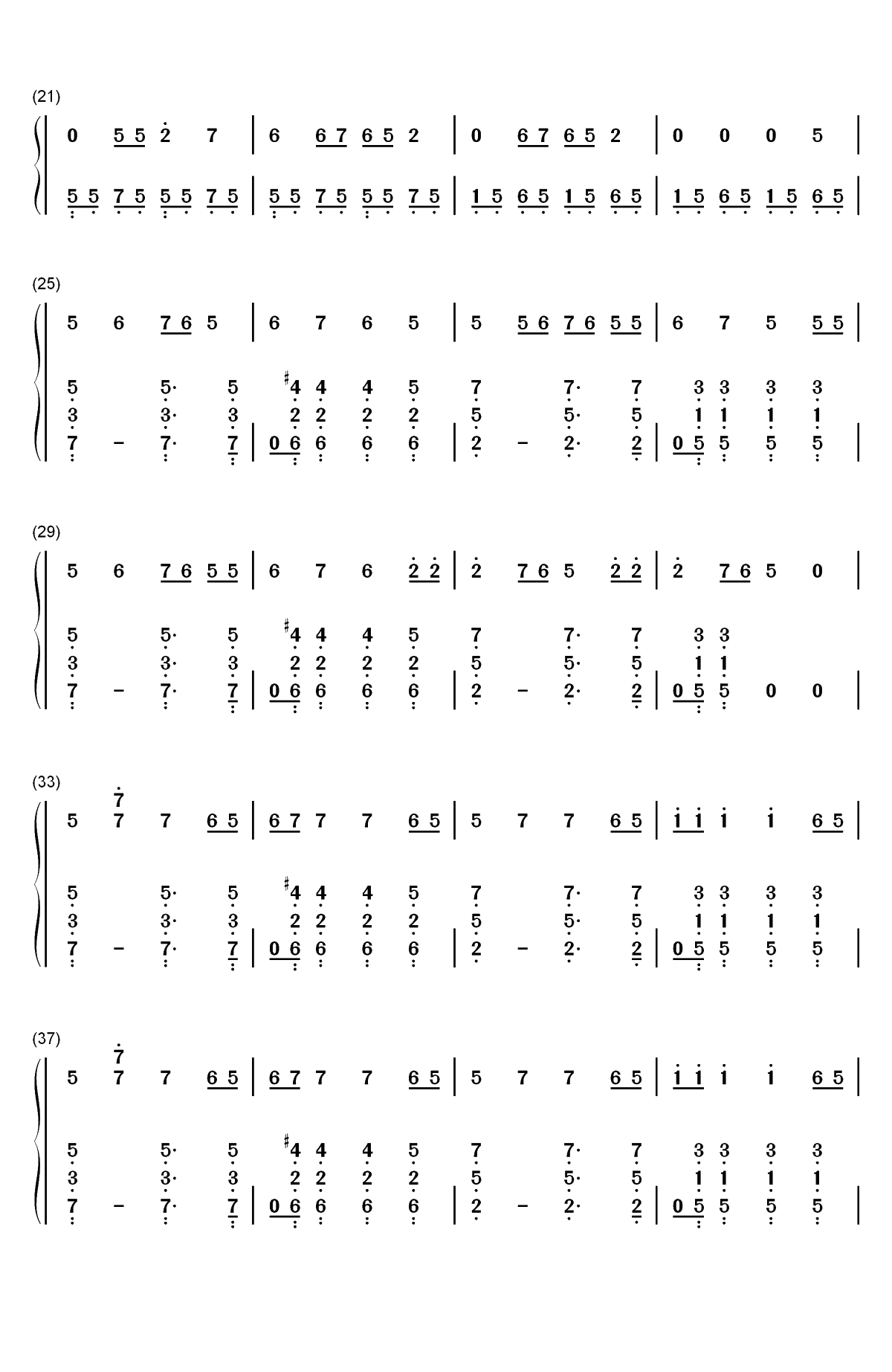 Mess Her Up-Amy Shark双手简谱预览2