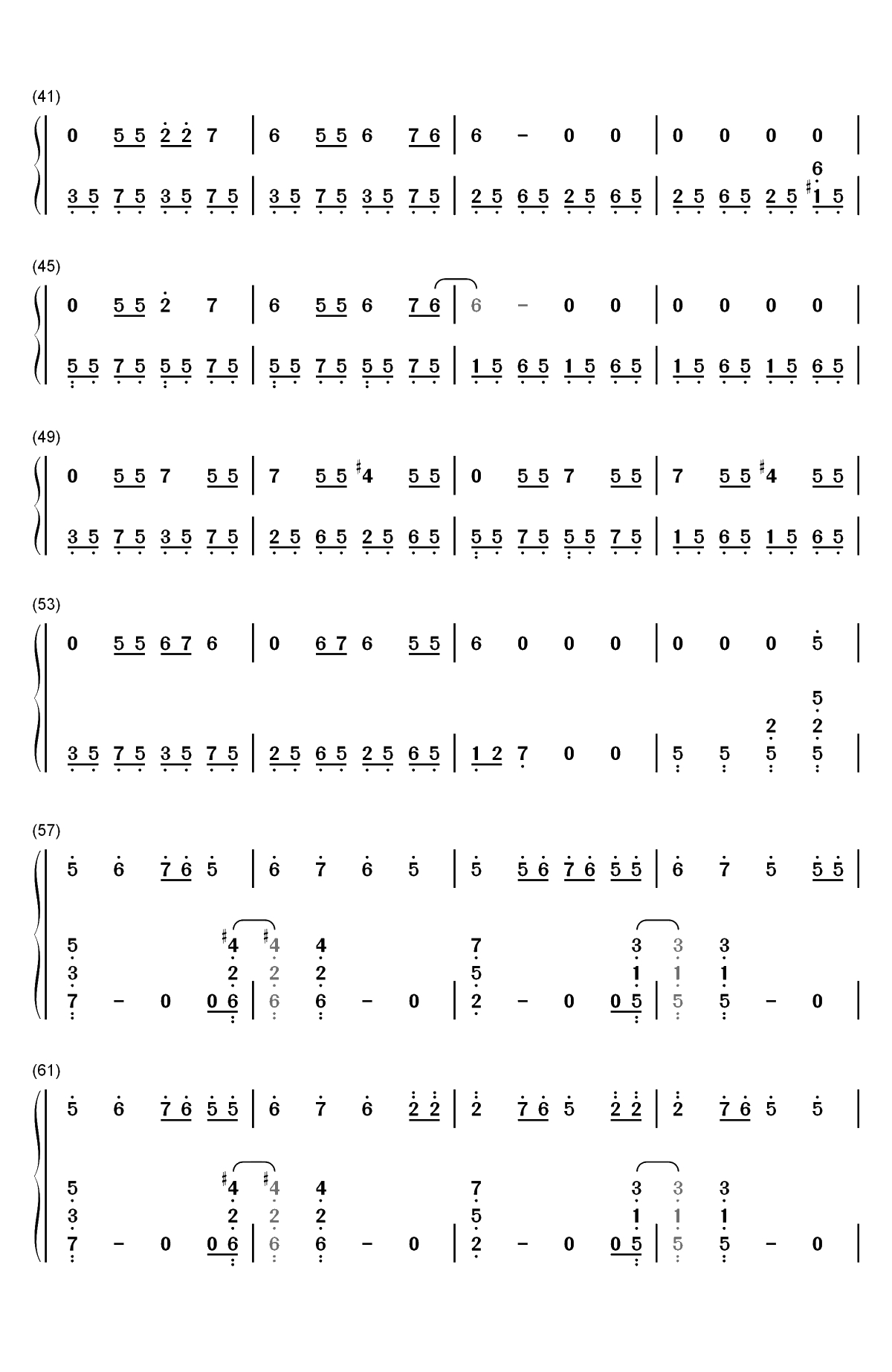 Mess Her Up-Amy Shark双手简谱预览3