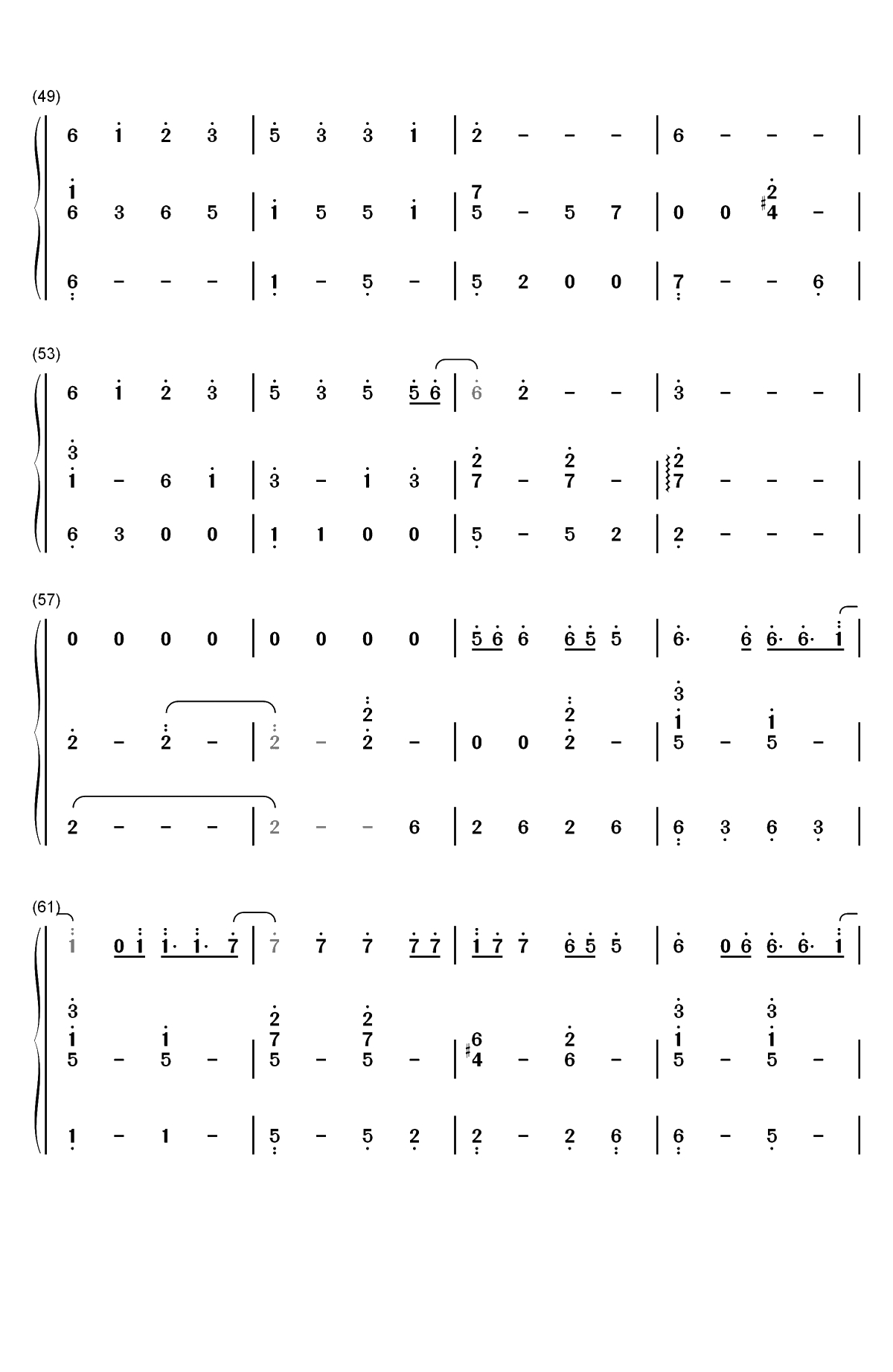 异类-华晨宇双手简谱预览4