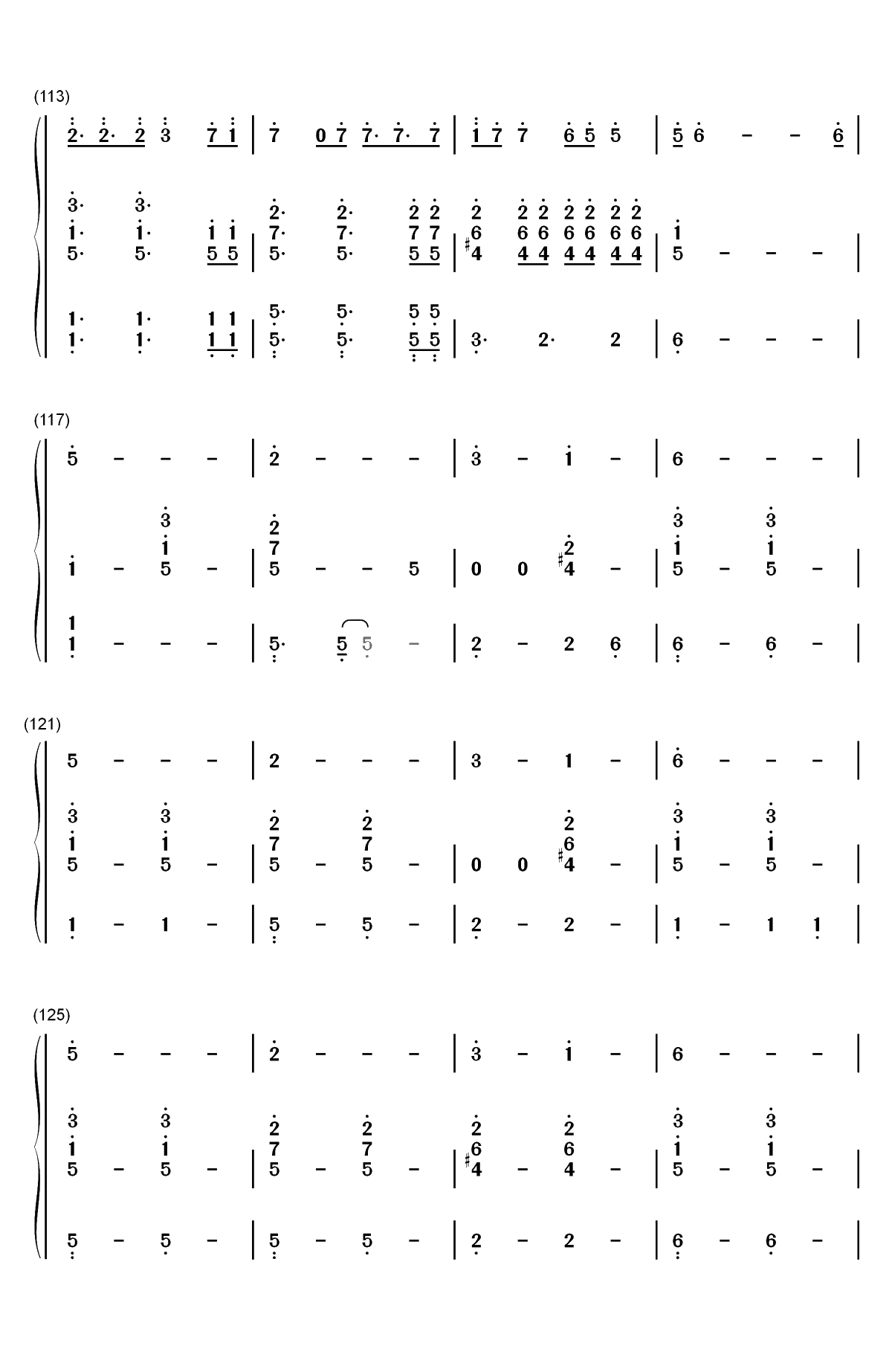 异类-华晨宇双手简谱预览8