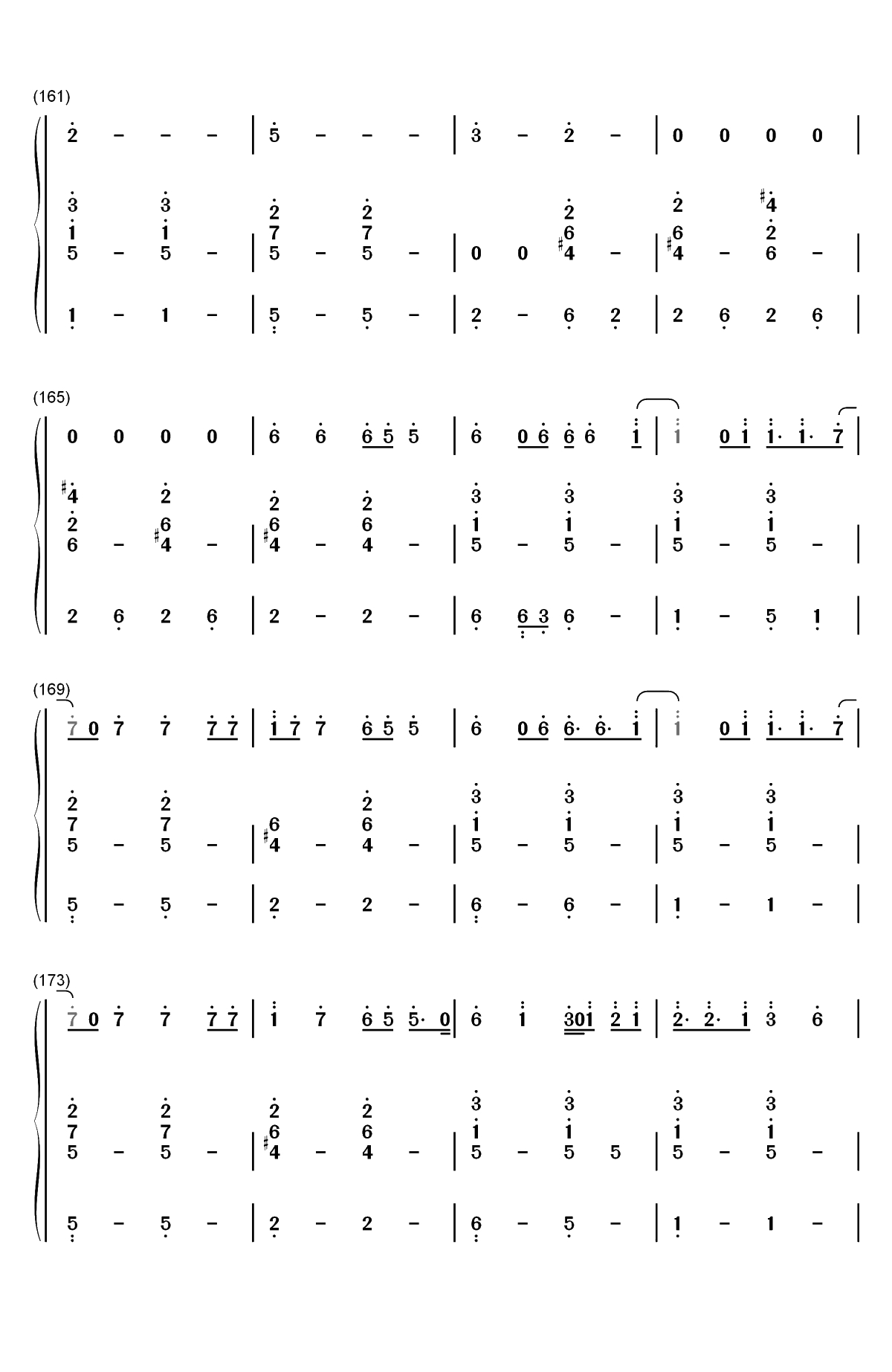 异类-华晨宇双手简谱预览11