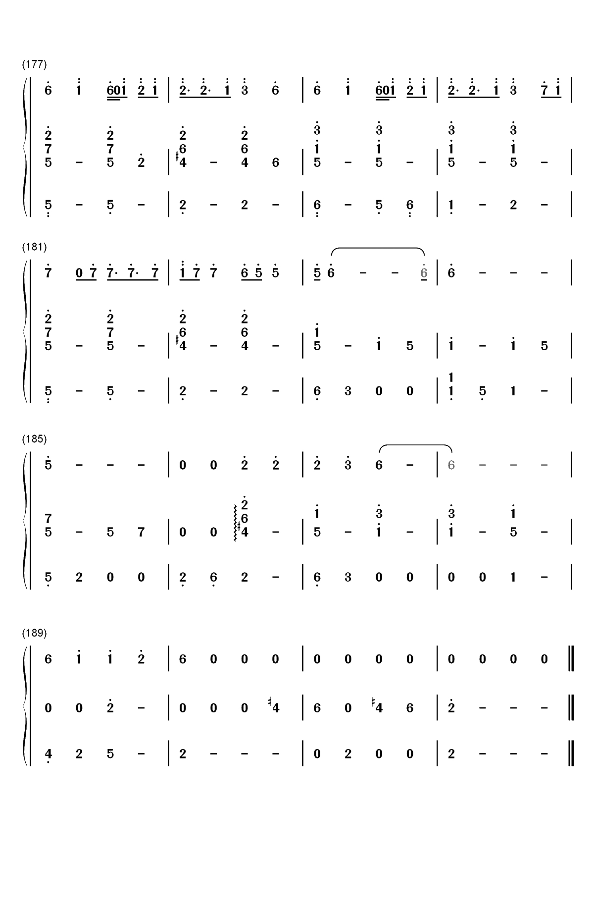 异类-华晨宇双手简谱预览12