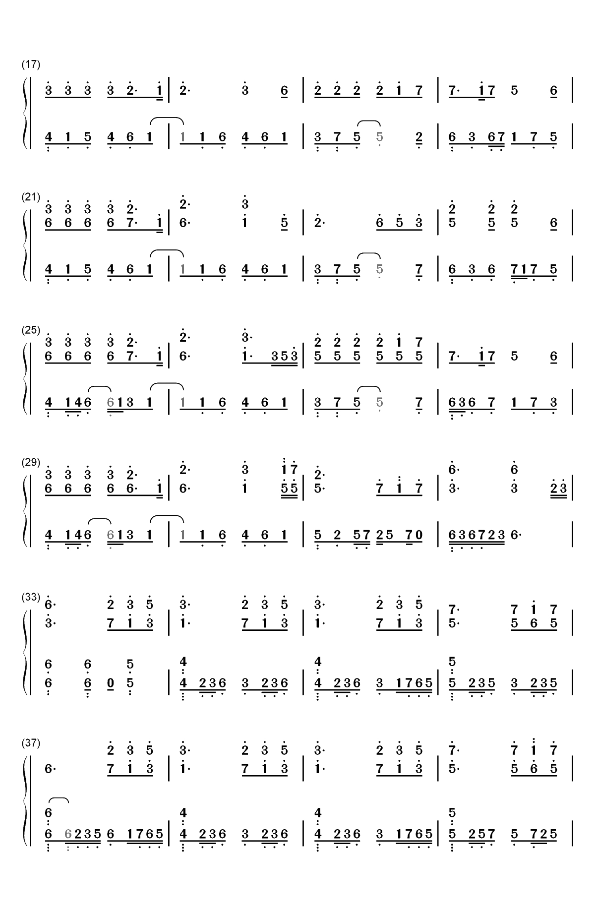 锦鲤抄-原版双手简谱预览2