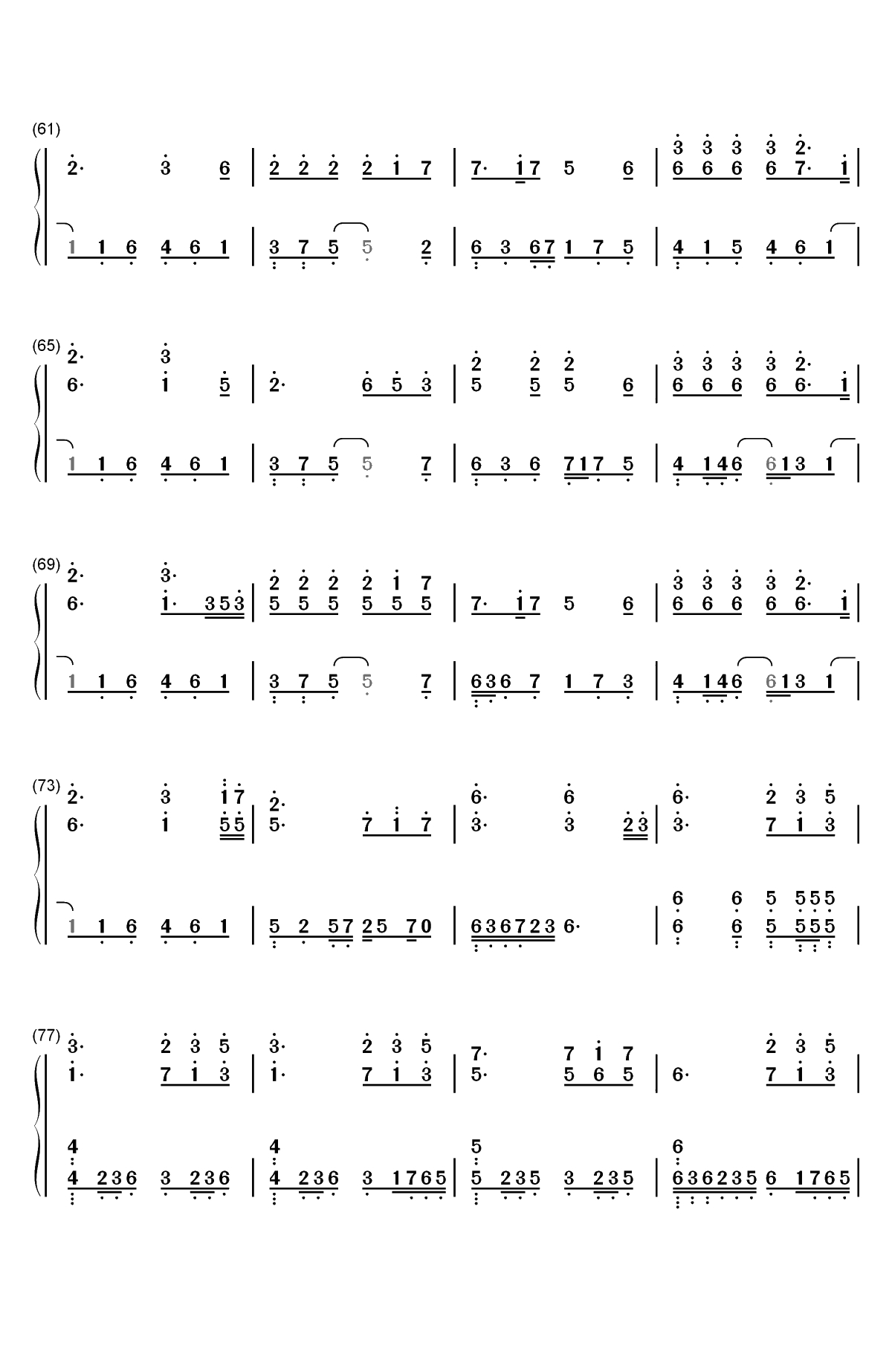 锦鲤抄-原版双手简谱预览4